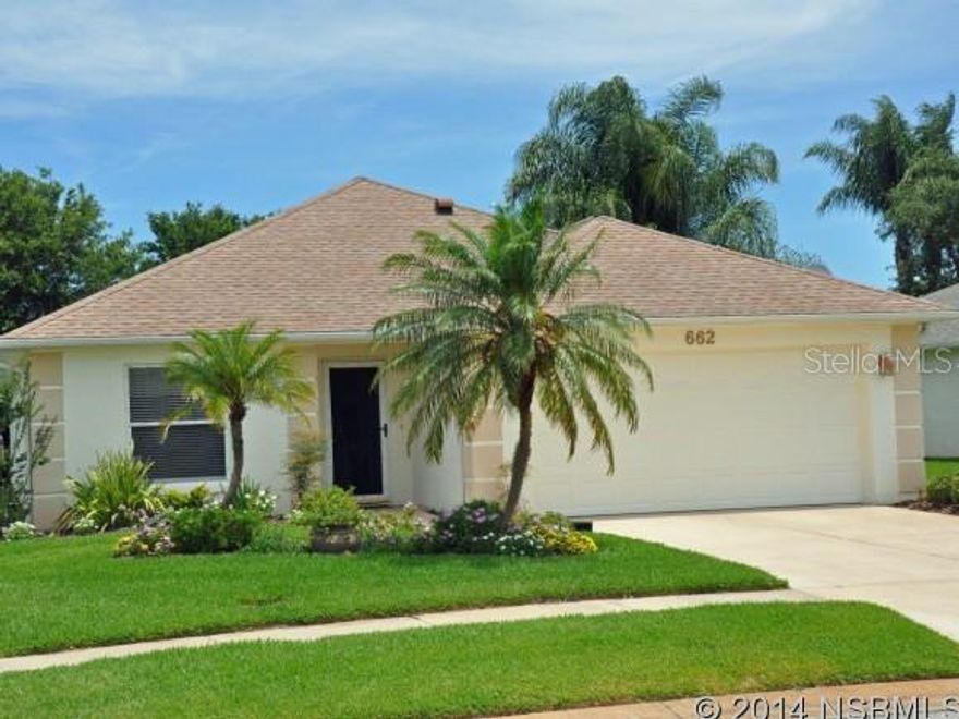 Absolutely immaculate, one-owner 3 bdrm 2 bath home with 2 car garage.  Shows like a model!  Etched glass front door opens to large foyer & spacious greatroom.  Large breakfast bar in kitchen with lots of cabinets.  High ceilings with skylights.  French doors open to family room overlooking lush backyard.  Reverse osmosis water purifier in kitchen.  Refrigerator replaced 2014, water heater 2012 & garage door 2007.   Vinyl-type storm shutters.  Extended plywood in attic for storage & 220 outlet on rear patio.  See to appreciate this beautiful home! ;Water: City