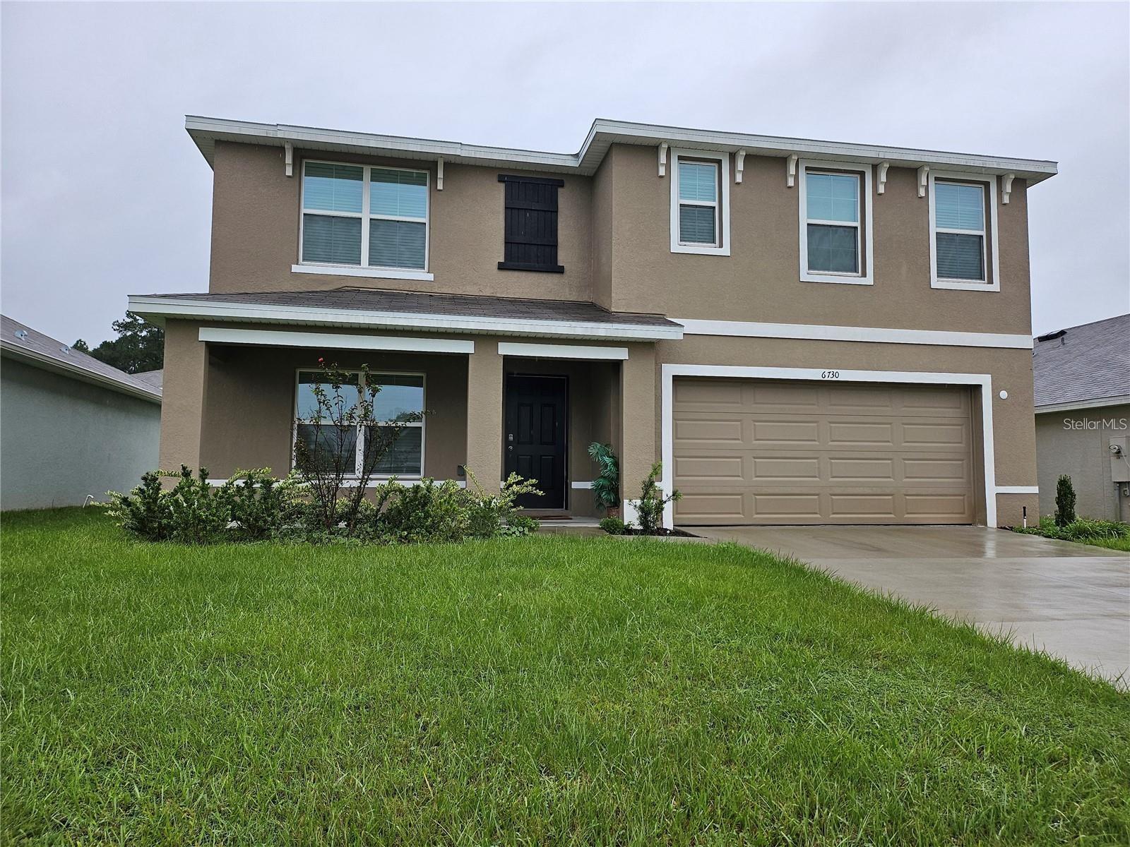 This 2023 Smart Home is ideal for a large family, with 5 bedrooms and 3 bathrooms. The 2-story plan boasts a separate, downstairs bedroom and guest bathroom, with the remaining bedrooms upstairs separated by a den for additional living space.