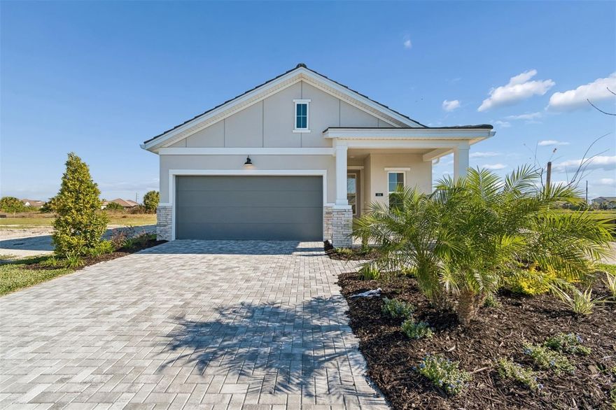 Under Construction. Discover the Nightingale by David Weekley Homes — a beautifully designed 3-bedroom, 2-bathresidence situated on a serene preserve homesite with partial water views. This home blends elegance, comfort, and function into one inviting space.
The gourmet kitchen is a standout, featuring abundant cabinetry, two spacious islands, and upgraded finishes throughout — perfect for cooking, entertaining, and daily living. Each secondary bedroom is generously proportioned, offering flexibility for guests, hobbyists, or family. The private Owner’s Retreat is tucked at the rear of the home and provides a tranquil escape with a spa-inspired bathroom and a roomy walk-in closet.
Built for peace of mind, this home includes hurricane-impact windows, and it's located in a natural gas community with lawn maintenance included. Outside, residents enjoy resort-style amenities: a sparkling pool, fitness center, game room, outdoor gathering areas, and an activities director to curate community events and programming.
Call or message the David Weekley Homes at Vistera team to learn more about this exceptional home in Venice, FL. **When you purchase a select David Weekley Quick Move-in Home in the Tampa, Manatee and Sarasota area from March 1 – March 31, 2026, qualified buyers may be eligible for a starting rate as low as 3.99% (5.633% APR) when the home purchase is financed with a conventional 7/6 adjustable rate mortgage home loan from Grace Home Lending! Homes must close by May 22, 2026.