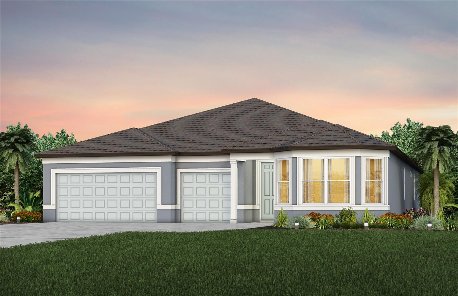 One or more photo(s) has been virtually staged. Under Construction. Pulte Homes is Now Selling in Marion Ranch! Enjoy all the benefits of a new construction home in this highly amenitized community located in Ocala, FL. This new community will feature a resort-style pool with open cabanas, a clubhouse, a fitness center, a playground, sports courts, and much more! Plus, with close proximity to I-75 and a quick commute to shopping, entertaining, and dining – you’ll love coming home!
This Everly floor plan features an open-concept home design and has all the upgraded finishes you've been looking for. The upgraded, gourmet kitchen showcases a spacious center island with a large single-bowl sink, white cabinets, 3cm quartz countertops with a 3”x6” white herringbone tiled backsplash, Whirlpool stainless steel appliances including a built-in oven and microwave, dishwasher, cooktop, and range hood.
The bathrooms have matching white cabinets, quartz countertops, comfort height commodes, and dual sinks and a super walk-in shower in the Owner's bath. There is luxury vinyl plank flooring in the main living areas, 22”x22” tile in the baths and laundry room, and stain-resistant carpet in the bedrooms.
This home makes great use of space with an enclosed, versatile flex room, a spacious laundry room, a separate dining room area and a separate café area off the kitchen, a large, covered lanai, and a 3-car garage.
Additional upgrades include 4 LED downlights in the gathering room, pendant prewiring in the kitchen, upgraded door hardware, and a Smart Home technology package.
Call or visit today and ask about our limited-time incentives and special financing offers!
