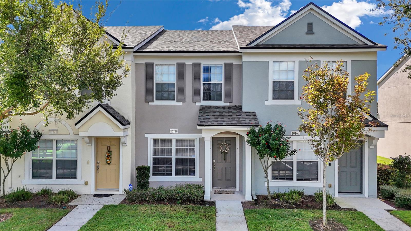Serene & Private Townhome in Gated Valhalla Community Lake Views & Designer Finishes. Tucked at the end of a quiet cul-de-sac within the exclusively gated, maintenance-free Valhalla community, this beautifully maintained 2-bedroom, 2.5-bath townhome exudes serenity, privacy, and refined style. The newly installed QR code–activated entry gates set the tone for a secure and upscale living experience from the moment you arrive. Inside, the home feels fresh, bright, and impeccably cared for, with light French-oak wide plank LVP flooring, neutral ceramic tile, high ceilings, and all new neutral interior paint (2025) enhancing the airy atmosphere. Natural light pours in through well-placed windows, guiding you toward the screened in porch overlooking the tranquil lake—a peaceful space perfect for slow mornings or relaxing evenings. The kitchen has been refreshed with a brand new stainless steel appl. package, updated cabinet hardware, and a sleek chef-style faucet, combining functionality with clean modern style. Throughout the home, new designer lighting including a striking Capiz shell chandelier and modern low-profile ceiling fans installed in 2025 elevate every room and reflect the home’s pristine, move-in-ready condition. Upstairs, you’ll find two true primary suites, both featuring vaulted ceilings, double closets, and ensuite bathrooms with generous storage. Each suite showcases new plush luxury carpeting (2025), and the main primary bedroom offers a serene view of the lake, filling the room with soft, natural light that enhances the peaceful retreat-like setting with fresh exterior paint and a new roof completed by the HOA in 2024, this home offers true low-maintenance living. The community is thoughtfully designed with two sparkling pools, multiple
dog-walking trails, and convenient pet clean-up stations, all surrounded by mature landscaping and quiet walkways. Reserved parking is located directly out front with additional guest parking nearby, making everyday living both easy and enjoyable. Combining updated interiors, a private lakeside setting, and a lock-and-leave lifestyle, this is a rare opportunity to own a truly prisine, light filled home.