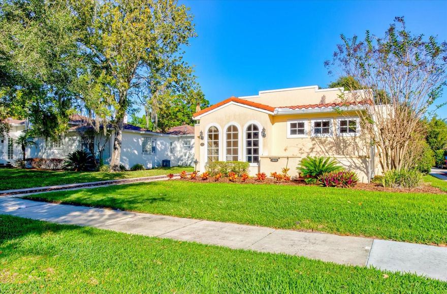One or more photo(s) has been virtually staged. This charming Orwin Manor POOL home in Winter Park is ready for a new owner!  This home has 2 bedrooms with another room that could be an office or third bedroom, along with two full bathrooms.  The front door entry is filled with light from 3 large arched windows.  As you enter the living and dining spaces, you will notice the original hardwood floors and beautiful gas fireplace for those cozy evenings.  The Kitchen is open to the Family room with high ceilings and both overlook the back yard with Screened Porch and open Pool. The Master bedroom has 2 large closets and adjoins a full bathroom with double sinks and tub/shower.  The Second bedroom can share this bathroom.  Toward the back of the house is another large room that could be used as a 3rd bedroom or office with the second full bathroom nearby.  There is an interior Laundry room off of the Kitchen. With a screened Porch leading to the Pool area, there is plenty of room for lounging and relaxing with friends and family.  Don't miss the large storage/utility room with laundry tub.  Recent upgrades include: Roof replaced 2023, HVAC replaced 2022, electrical panel has been updated and home has fresh interior paint and new carpet. This location is conveniently nestled between  downtown Orlando, College Park  and Winter Park with easy access to shopping and restaurants.   This home has been listed in the City of Winter Park historic register.