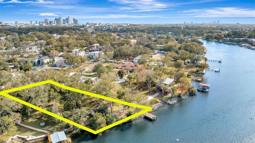 Extremely rare opportunity to own an OVER 1 ACRE WATERFRONT property on the scenic Hillsborough River in the sought after neighborhood of Riverside Heights.  This unique property is large enough to build 2 executive homes or 1 gorgeous estate home.  Enjoy boating and wildlife right in your own backyard and live in one of the most convenient locations in all of Tampa.  Situated within biking distance to Armature Works, Downtown Tampa, Amalie Arena, Water Street, Raymond James Stadium, and walkable to the new to be extended Riverwalk. Use your own custom builder or work with the seller/builder, New Legacy Homes, to design and build your dream home!