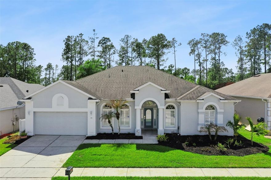 Golf... Florida Sunsets.... Close to Disney.... this stunning 5 bedroom 3 bath home has it all. Welcome to 331 Northampton Drive, this stunning Wellesley model will take your breath away. Situated on hole 10 of Highlands Reserve golf course, this home is just waiting for you to come and fall in love. From the moment you walk through the front door you will see how much care the sellers have put into this beautiful home. The lobby with stylish laminate flooring leads into the formal living area with stunning views of the pool deck and golf course. To the left of the lobby is the formal dining room which is currently being used as a second living area.... the Primary bedroom suite is also on this side of the house, the large primary bedroom has access to the pool deck, the wonderful bathroom has been renovated with a custom walk in shower and dual vanities. The adjoining study/ den is currently being used as a kiddies bedroom ( Bedroom 5). Moving into the main family room / kitchen area... the kitchen has been totally renovated with granite and  upgraded cabinets. This home has a propane tank so the range is a Gas range... ideal for the keen cook!!! The large family room has access to the pool deck also and is a wonderful space to relax with the family. All the remaining bedrooms are on this side of the home. Bedroom 2 & 3 share the main bathroom, bedroom 4 is at the end of the family room and is adjacent to the 3rd bathroom ... which also has pool access.  Onto the fabulous pool deck... this truly is an amazing area.... this home is built on an oversized lot... .22 of an acre and the pool deck is a wonderful size. The lanai has lots of room for alfresco dining and is the perfect place for some shade..... there is plenty of space on the pool deck for the loungers.... the pool and spa are so inviting... in fact this whole area is just perfect. The home is situated on the 10th hole of Highlands Reserve, but still is very private. There are so many upgrades in this stunning home... Plantation shutters throughout, custom blinds, renovated kitchens and bathrooms, high end flooring throughout the home.. roof was replaced in 2018... Home is being sold furnished... some items will not convey. Highlands Reserve is an exclusive golf community situated on HYW 27, close to Shops, restaurants and Disney and the other famous attractions.