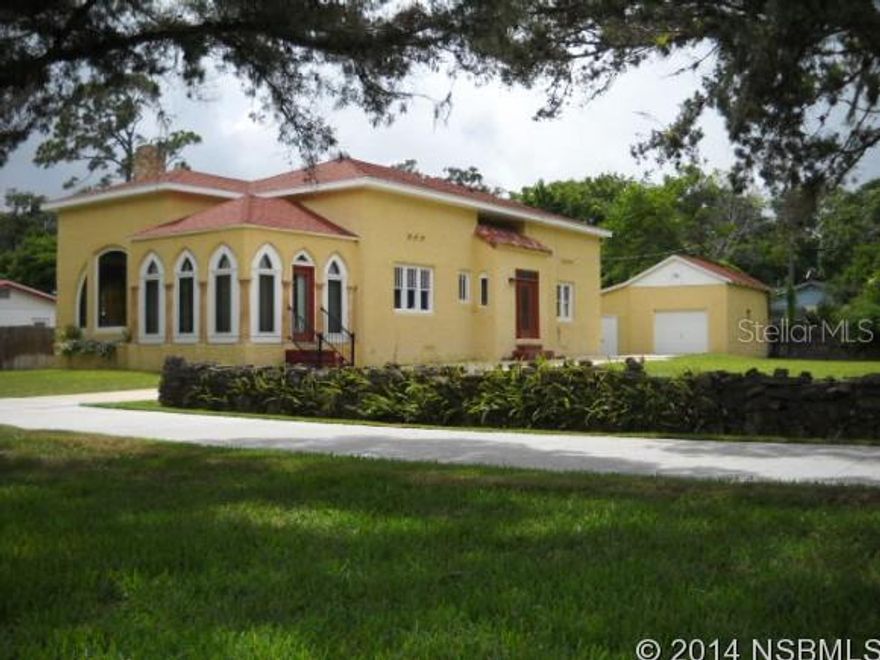 ***BEAUTIFULLY RESTORED HISTORICAL HOUSE *REMNANTS OF A BYGONE ERA*** LARGE KITCHEN WITH CUSTOM WOOD CABINETS,GRANITE COUNTER TOPS, & COMMERCIAL GRADE STAINLESS STEEL APPLIANCES. 12 FT CEILINGS, CUSTOM CROWN MOLDING AND 8 INCH BASEBOARDS. ORIGINAL WOOD FLOORS REFINISHED. LARGE COQUINA FIREPLACE. BATHROOMS ARE ALL UPDATED. NEW PELLA WINDOWS, NEW ROOF, NEW AC AND DUCT WORK. LARGE GARAGE AND WORK SHOP. LARGE VACANT GRASS LOT ON EAST SIDE OF HOUSE GOES ALL THE WAY OVER TO PINE TREES. COULD BE USED FOR RV OR BOAT STORAGE. GREAT CENTRAL LOCATION CLOSE TO BEACH,SHOPPING,AND SPEEDWAY. BIKE WEEK ENTHUSIAST LOTS OF ROOM FOR CARGO TRAILERS. ALL MEASUREMENTS ARE APPROXIMATE. ;Water: City