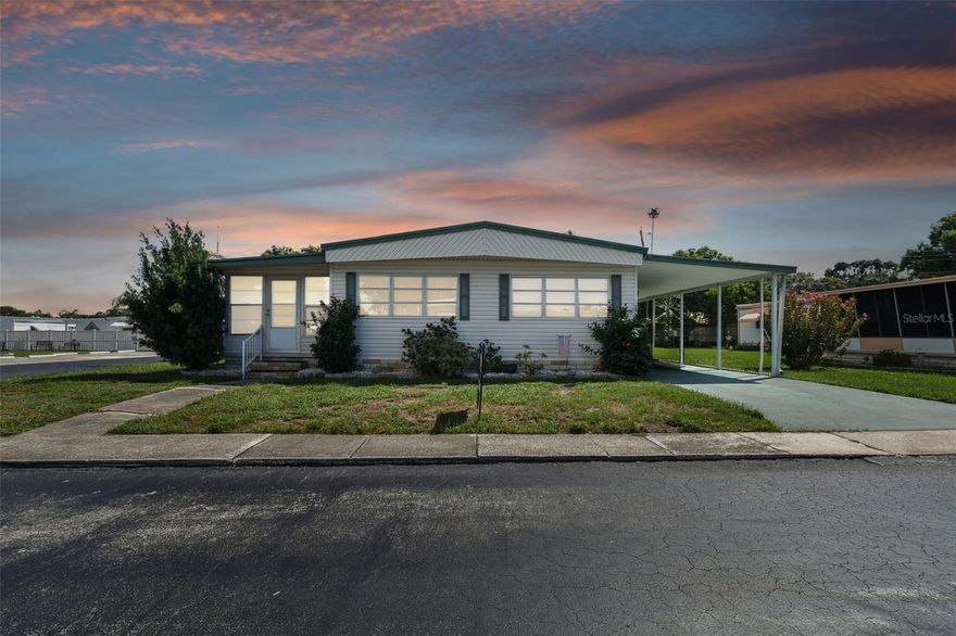 PARK OF THE YEAR 2 years running!! Enjoy this corner 2 bedroom2 bathroom unit steps to the clubhouse. Fully furnished and you even get access to the Golf cart. Availble Seasonal Only. Available Dec 2023- May 2024.. Enjoy nature all around with this community that backs up to Lake Semiinole. Bring your boat, kayak, jet ski and more!! Close to retatil shopping, grocery, restaurants, theaters and so much more!!. This age qualified park has a heated pool, great clubhouse with lots of activities, shuffleboard and more. The unit has an inside laundry , out door grill, and large carport. So hurry this one will not be available long.