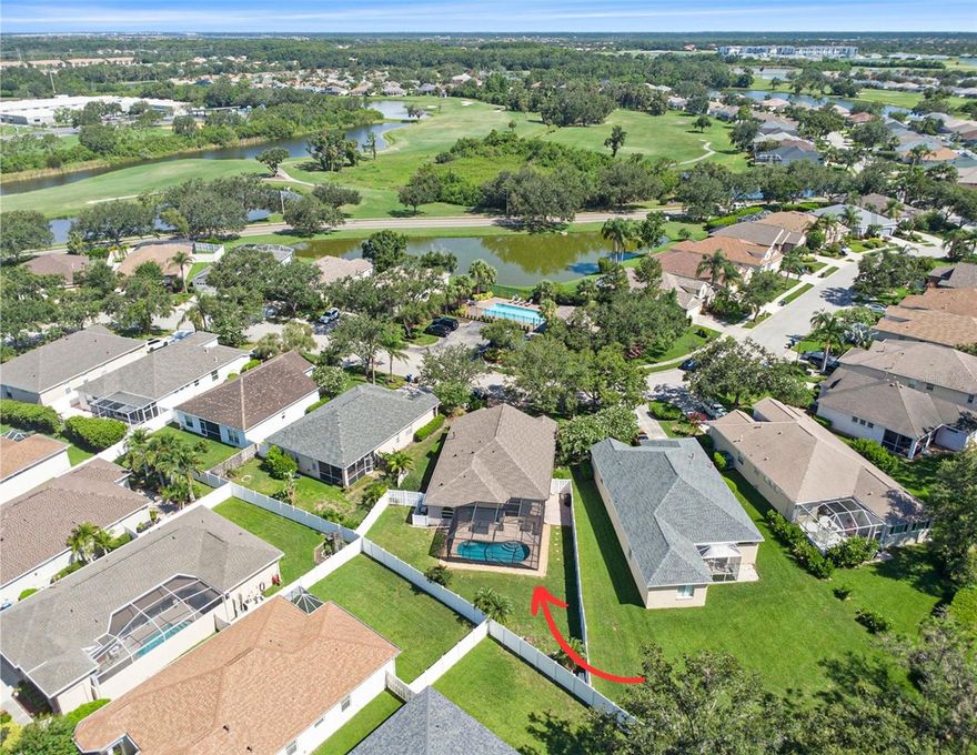 Enjoy the ease of maintenance-free living in this beautifully maintained 3-bedroom, 2-bath block home, ideally situated in the highly desirable Greenfield Plantation golf community—with no CDD fees. Featuring 9-foot ceilings and a bright, open-concept floor plan, this home is perfect for both everyday living and entertaining. The freshly painted kitchen and family room create a welcoming atmosphere and are complemented by a brand-new electric fireplace, adding warmth and charm to the main living space. The spacious primary suite offers a private ensuite bath, providing comfort and convenience. Step outside to your own private retreat featuring a heated saltwater inground pool with gas heat, all enclosed within a screened lanai. The backyard has been thoughtfully refreshed with new vinyl fencing and updated landscaping, creating a clean, low-maintenance space ideal for relaxing, entertaining, or enjoying time with your furry friends. Additional highlights include a new roof installed in 2020 for added peace of mind. The garage is currently utilized as an office and storage area but can easily be converted back to a full garage by the seller. The low HOA fee includes personal lawn care and irrigation, access to the community pool, and maintenance of common areas—allowing for a truly worry-free lifestyle. Greenfield Plantation is home to the public golf course The Links, as well as Greenfield Bar & Grill. The property is located in Flood Zone X. Conveniently located near Lakewood Ranch, with easy access to I-75 and nearby airports, this home offers the perfect blend of comfort, convenience, and Florida living. Please note: the front landscaping photo has been digitally enhanced. Don’t miss the opportunity to own this move-in-ready gem!