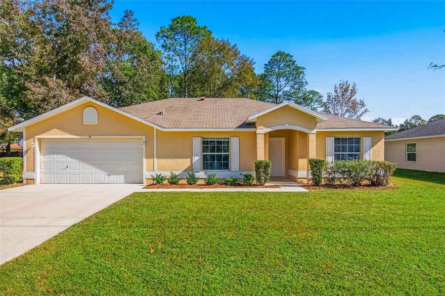 A Palm Coast Opportunity With Space, Privacy & Total Flexibility! Discover a property that offers room to grow, room to customize, and the freedom of no HOA. This 4-bedroom, 2-bath home combines a smart layout with a location that puts you close to the best of Florida living—just minutes from Palm Coast’s beaches and an easy drive to Daytona, St. Augustine, and Orlando. Inside, the home feels bright and open with vaulted ceilings and durable ceramic tile and laminate flooring throughout—no carpet and easy to maintain. The spacious kitchen provides abundant countertop space, generous cabinetry storage, and a layout perfect for cooking, gathering, or entertaining. The large primary suite includes a roomy walk-in closet and plenty of space to create your own relaxing retreat. The backyard is a standout feature—a wide, open canvas bordered by a natural line of trees for privacy. Whether you’re envisioning a pool, garden, fire pit area, or play space, this yard gives you the flexibility to make it your own. A 2-car garage adds storage and convenience. Set in a quiet Palm Coast neighborhood with quick access to major highways, shopping, dining, schools, and coastal recreation, this property offers the ideal blend of comfort, privacy, and prime location. It’s the kind of home that fits today’s lifestyle needs while offering endless potential for the future. Schedule your exclusive showing today!