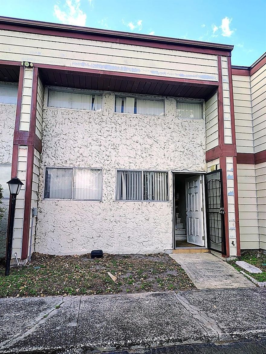 Investor special with excellent value-add potential. This two-story property offers a functional layout and private outdoor space, ready for a full renovation. The interior requires significant updates, making it an ideal opportunity for investors, contractors, or buyers looking to customize and build equity.

The floor plan includes a main living area, designated kitchen space, and access to a private patio. Upstairs features the sleeping quarters, providing separation between living and private spaces. With the right improvements, this property has strong potential as a long-term rental, resale project, or primary residence.

Located in an established community with convenient access to major roads, shopping, dining, and everyday amenities. A great opportunity to transform a distressed property into a desirable asset.