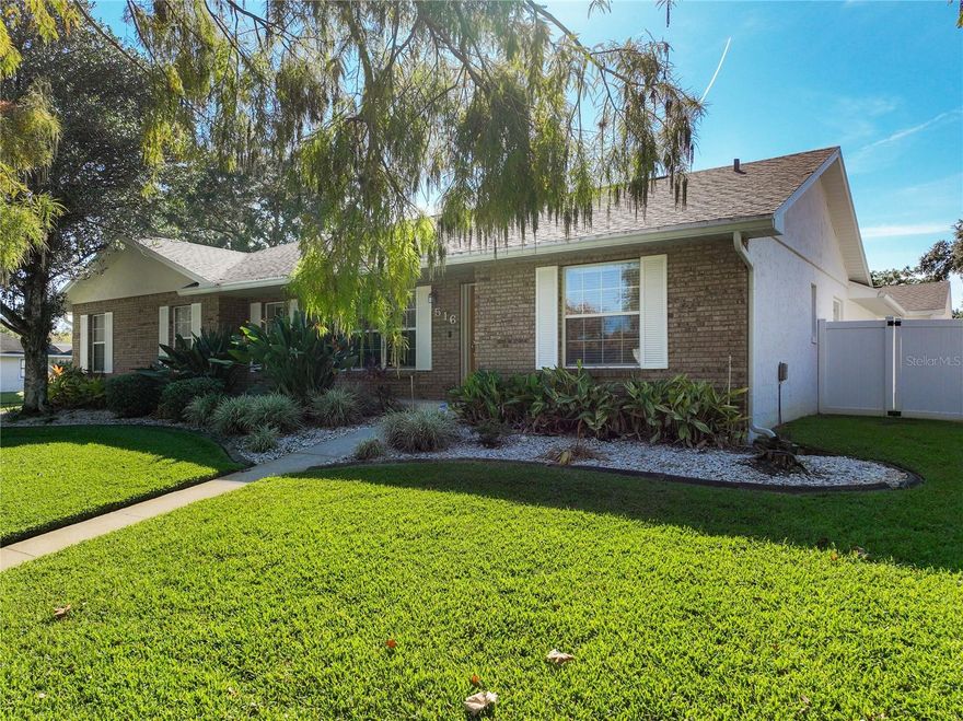 Beautifully updated and remodeled one owner home, this lovely home is sure to impress! The first thing that will catch your attention is the fantastic curb appeal, beautifully landscaped yard conveniently located in Bay Pointe in Altamonte Springs on a large cornet lot. As you enter the home, into the foyer you see the formal living and dining rooms, a large family room with vaulted ceiling, and an impressive-tiled fireplace, French doors that lead to the large-screened lanai with a view of the nicely landscaped privacy fenced yard. The large updated fully equipped eat-in kitchen has granite counters, lots of newer cabinets and breakfast bar plus a pass through to the lanai. The dining room has chair rail and crown molding. The split floorplan features a spacious master bedroom & master bath on one side of the home and another master bedroom with bath and 2 additional bedrooms and hall bath on the other. The master bedroom has a door that leads to the lanai and back yard, a walk-in closet and features an ensuite bathroom, with dual sinks and a large walk-in shower and a tub. The laundry room has nice counter space and cabinets. The large-screened lanai (30x16) is great for entertaining. You’ll love the additional upgrades including a newer roof, newer AC, newer water heater, double pane windows, chair rail, lots of crown molding, knock down ceilings, gutters with leaf filter system, 2 car garage plus another detached 2 car garage or workshop (26x26) with upgraded electrical panel and an air compressor (not warranted), ceiling fans, security system, pocket doors, wood floor, double gates to back yard, beside second garage is a  place to park a boat, security system, fireplace and lots of skylights. The TV on Lanai doesn't work. This home is minutes from a public boat ramp on Lake Orienta, a 141-acre ski & fishing lake, Saint Mary Magdalene, and the elementary school. This home is located near Publix, Uptown Altamonte, Altamonte Mall, Maitland Center, hospital, SunRail Station and lots of dining. You’ll enjoy Seminole County Schools, optional HOA and easy access to I-4.