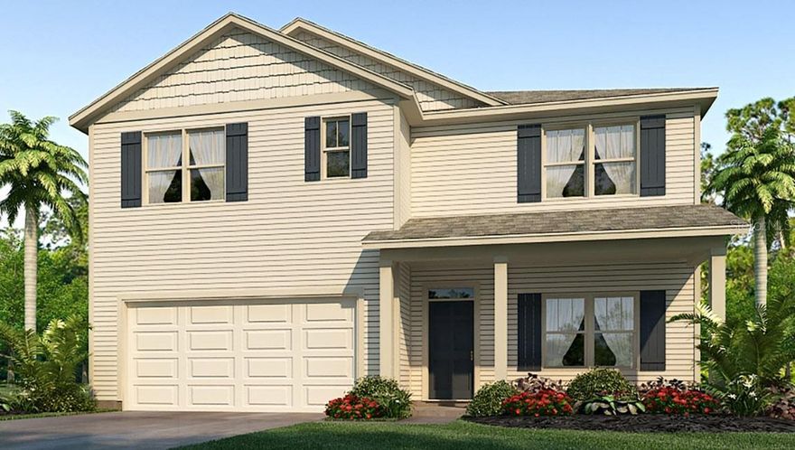 One or more photo(s) has been virtually staged. Under Construction. Elevate your lifestyle in this two-story home boasting 5 bedrooms and 3 bathrooms. The thoughtful design provides a perfect balance of functionality and style. The kitchen boasts a center island and stainless-steel range, microwave, and built-in dishwasher. The well-designed layout provides privacy with 5 bedrooms, while the 3 bathrooms showcase modern amenities. The primary bedroom has an ensuite bathroom and walk-in closets. The laundry room comes complete with a washer and dryer hook up. With ample room for entertaining, welcome to a home where each story unfolds to reveal the perfect blend of architectural elegance and practical living spaces. The state-of-the-art technology enhances convenience within the home. Pictures, photographs, colors, features, and sizes are for illustration purposes only and will vary from the homes as built. Home and community information including pricing, included features, terms, availability and amenities are subject to change and prior sale at any time without notice or obligation. CRC057592.