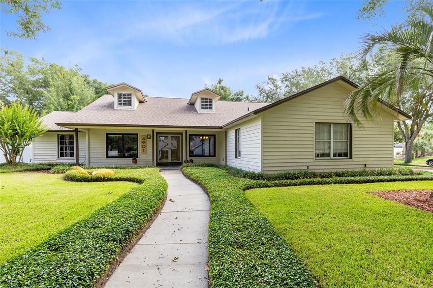 Make yourself at home in this spacious, beautifully undated residence located in one of the most desirable and sophisticated neighborhoods in Winter Springs, in the heart of Central Florida.  This spacious four bedroom, two bath split-plan home offers comfort and versatility throughout .  Features include a formal dining room; inviting Florida room, private den, and a generously sized master suite designed for relaxation.  With a thoughtful layout and plenty of space, this home is  perfect for both everyday living and entertaining.  All kitchen appliances are included featuring 42" custom, cabinetry, carpet in the living room and all bedrooms.  Bamboo flooring in the sunroom and office with ceramic tile in the kitchen, bathrooms and laundry room (with pull-down ironing board). The living room features an electric fireplace, built in bookshelves, vaulted ceiling, that creates a warm and inviting atmosphere in the heart of the home. Move in ready.  Roof; 2016, AC/heat pump; 12/24, microwave; 2026, electric box; 1/2025, replumbed entire house; 2023.