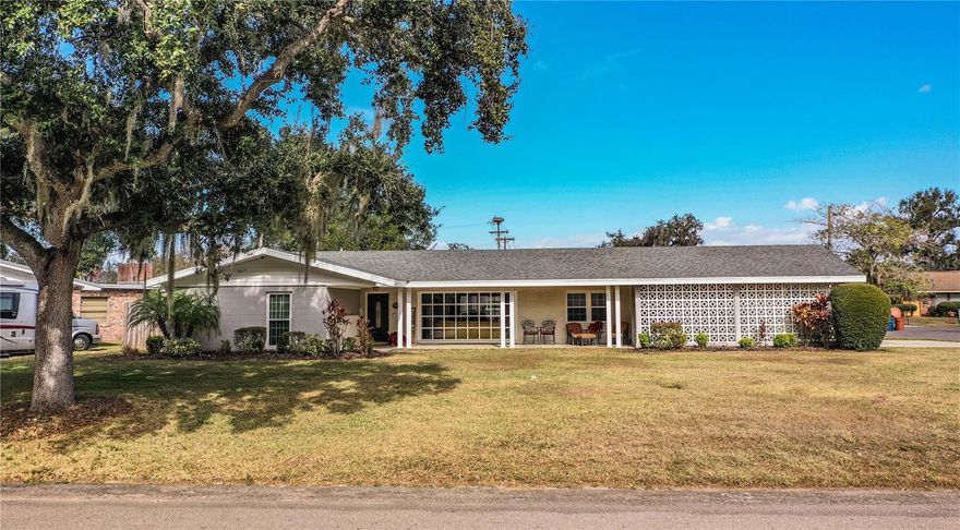 Back on the market—buyer unable to proceed. Their loss is your opportunity! 
Welcome to this mid-century modern gem offering 3 bedrooms, 2 baths, and over 1,900 sq ft on a prime corner lot, nestled in the highly sought-after South Bartow area on the iconic “Christmas Tree Lane.” Now available again and better than ever—this one shines!

Step inside to an open, light-filled floor plan with a spacious living area made for entertaining and relaxing in style. The modern kitchen delivers ample counter space and storage, perfect for home chefs and hosts alike. Slide out to the screened-in patio for bug-free outdoor living, unwind on the gorgeous welcoming front porch, or enjoy the beautifully landscaped yard—your own private oasis.

This home sparkles with brand-new windows throughout, boosting comfort, energy efficiency, and impressive noise reduction.

Just a bike ride from local schools and minutes from historic downtown Bartow, where year-round festivals, community events, dining, golf, shopping, and everyday conveniences create a lifestyle you’ll love.

Schedule your showing today—homes on Christmas Tree Lane don’t last long!