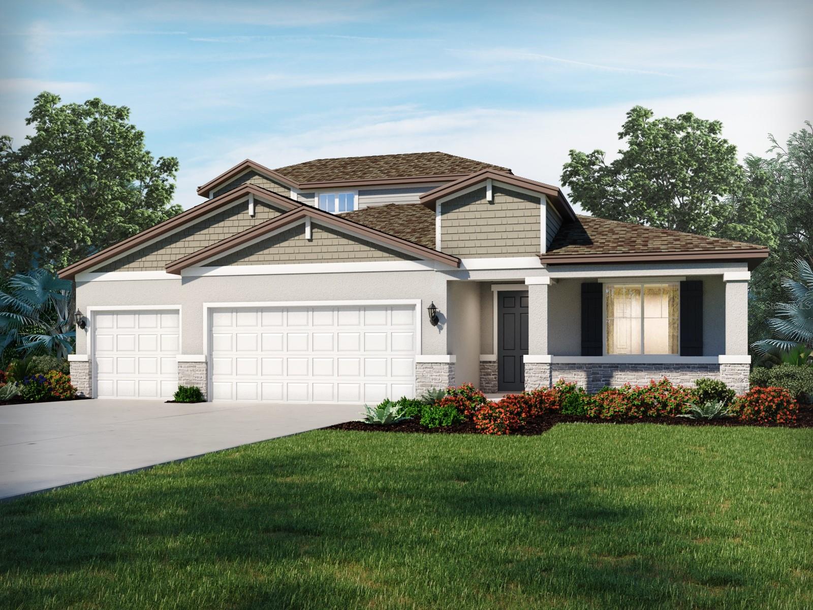 Under Construction. Brand new, energy-efficient home available by Oct 2025! Use the Paloma's first-floor flex space as a formal dining room for hosting family gatherings. A versatile upstairs game room ensures everyone has a place to work, play and relax. The spacious, open kitchen overlooks the great room and covered lanai The Oakfield Trails Signature Series offers single-family homes with open-concept floorplans in Parrish, FL. Convenient to several major highways, this community is ideal for those who commute to Lakeland, Tampa and Orlando. Residents will enjoy amazing amenities that include a resort-style pool, clubhouse, fitness center, pickleball courts, playground and trails in a beautiful "old Florida" setting. Each of our homes is built with innovative, energy-efficient features designed to help you enjoy more savings, better health, real comfort and peace of mind.
