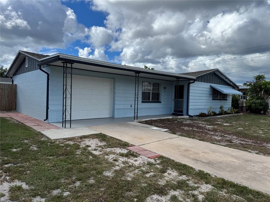 Move-In Ready Gem in Beacon Square – Holiday, FL
Welcome to your dream home in the beautiful Beacon Square subdivision! This charming 2-bedroom, 1.5-bathroom residence offers modern upgrades, thoughtful design, and a peaceful lifestyle just minutes from Florida’s stunning Gulf Coast. Interior Highlights:
• Porcelain tile flooring throughout for a sleek, durable finish
• Quartz kitchen countertops with stylish modern cabinetry
• Stainless steel appliances including a slim over-the-range microwave and dishwasher
• Unique juice bar area with extra cabinets and counter space, also perfect for homework or casual dining
• Floating cabinet in the master bedroom for added elegance
• State-of-the-art bathroom accessories with subway tile backsplashes
• Spacious living room filled with natural light and a convenient coat closet at the entry
• Primary bedroom features his-and-hers closets and an en-suite half bath
• Hall bath includes a full-size tub and premium upgrades.
• Brand-new roof for long-term peace of mind
• Exterior was completely pressure-washed. Interior and exterior freshly painted with modern neutral colors
• Garage floor treated with fresh epoxy for a clean, polished look
 Outdoor Living:
• All windows equipped with protective awnings—just drop them down during hurricane season
• Sliding doors lead to a cozy Florida room, ideal for morning coffee or evening relaxation
• Expansive backyard with room for a pool or your own custom outdoor oasis
This home blends comfort, style, and practicality in one perfect package. Whether you're starting out, downsizing, or investing, this property is ready to welcome you home. Call for your private tour.