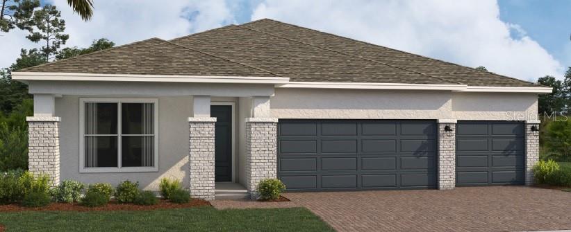 Under Construction. Ready in October! The Everly floorplan combines comfort and style in a single-story design with 2,240 sq. ft. of well-planned living space. This home features 4 bedrooms, 2.5 bathrooms, and an open-concept layout that enhances both everyday living and entertaining. At its center, the great room flows seamlessly into the dining area and kitchen, creating a warm and inviting gathering space. Soft-close, Shaker-style cabinetry in rich wood tones, Stunning, Quartz counters and Luxury Vinyl plank flooring in a neutral Taupe are design features you will fall in love with inside this home. A 3-car garage offers plenty of room for vehicles, storage, or hobbies. The elegant primary suite serves as a private retreat with a spa-inspired bathroom and an expansive walk-in closet. Thoughtfully designed with flexibility in mind, the Everly brings together convenience, functionality, and timeless appeal. DISCLAIMER: Photos and/or drawings of homes may show upgraded landscaping, elevations and optional features that may not represent the lowest priced homes in the community. Pricing, Incentives and Promotions are subject to change at anytime. Promotions cannot be combined with any other offer. Ask the Sales and Marketing Representative for details on promotions.