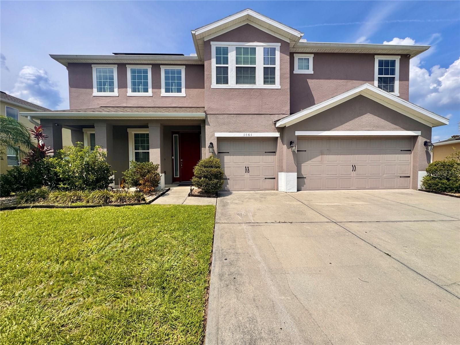 Stunning 5 Bedroom Home with Private Pool, Solar Panels, and Resort Style Living! Welcome to this beautifully renovated two-story residence offering the perfect blend of luxury, space, and modern touches. Nestled in a sought-after community near the Florida Turnpike, Orlando International Airport, and vibrant downtown Orlando, this expansive home boasts nearly 4,000 sq. ft. of living space, making it ideal for families or those who love to entertain. Step inside and be greeted by tall ceilings and a light-filled open-concept floor plan, featuring newly installed luxury vinyl plank (LVP) flooring throughout the main areas. The beautiful kitchen is complete with modern stainless steel appliances, granite countertops, ample cabinet space, and a large island that opens seamlessly to the dining and living areas. This home features 5 spacious bedrooms and 4 full bathrooms, including a luxurious owner’s suite with spa-like en suite bath and walk-in closet. A huge loft upstairs provides additional flexible living space—perfect for a game room, home theater, or lounging. Enjoy the Florida lifestyle year-round in your private backyard oasis, fully fenced in for privacy and security. The covered patio with screen enclosure overlooks a sparkling private pool. Enjoy the perks of having a 3 car garage that offers benefits of parking all of your vehicles inside the garage or also used as an at home gym. Beat the heat with the use of the solar panels that help tremendously with your electric bill. Anthem Park community offers Resort-style amenities including clubhouse, pool, fitness center, playgrounds, tennis courts, and more. Give us a call today to schedule your private showing.