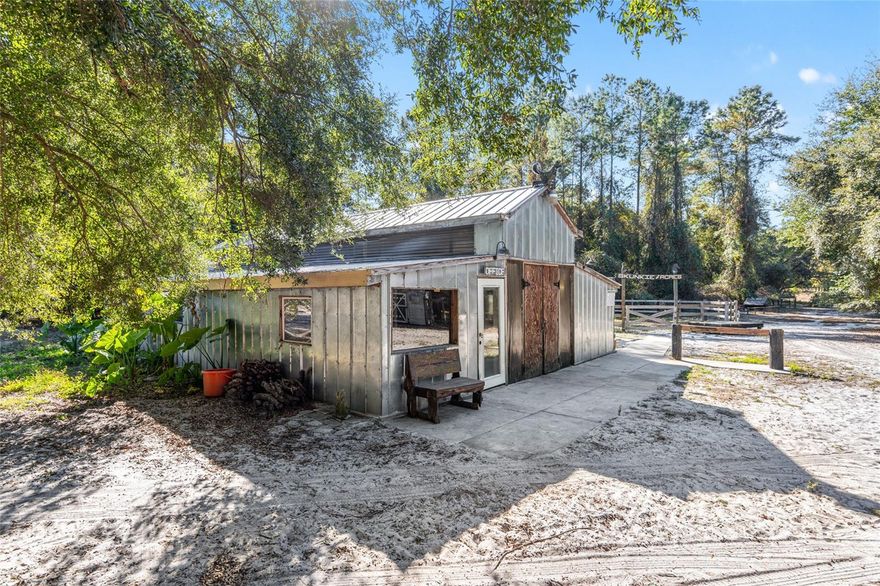 $20,000 PRICE DROP!!! VERY MOTIVATED SELLER!!!  Bring your offers!!! WOW, 2 parcels that equal 37+ serene wooded acres. Perfect for a horse farm.....create a haven for your small farm animals..... raise your chickens and your goats.....this property has been a home to a large and diverse population of animals, 
 and you can have many. Or, perhaps it would be home for just for you and your dog. There is a lot of freedom here, and you can use this land to create an environment that you will love.
 The property has 2 dwellings on site. One is a 1 bedroom/1 bath barndominium and a single wide mobile home that needs some TLC.


There is a large barn and several surrounding buildings that provide a large tack room with 2 doors, a tool room and plenty of storage space.
In addition, there are 4 horse pens and 13 pens/cages for smaller animals, most with water and electricity connected. There are 3 wells on site.
There are also 2 natural ponds, live Oaks and winding paths to make your walks, strolls and rides private and most enjoyable.
Citra is a fantastic community to live in, it is quiet, uncrowded and very peaceful. However, it is located between Gainesville and Ocala, where you can find almost any business, doctor or restaurant that you are searching for. Plus, the famous World Equestrian Center is there for you to explore and enjoy.
Don't hesitate to schedule your tour now!