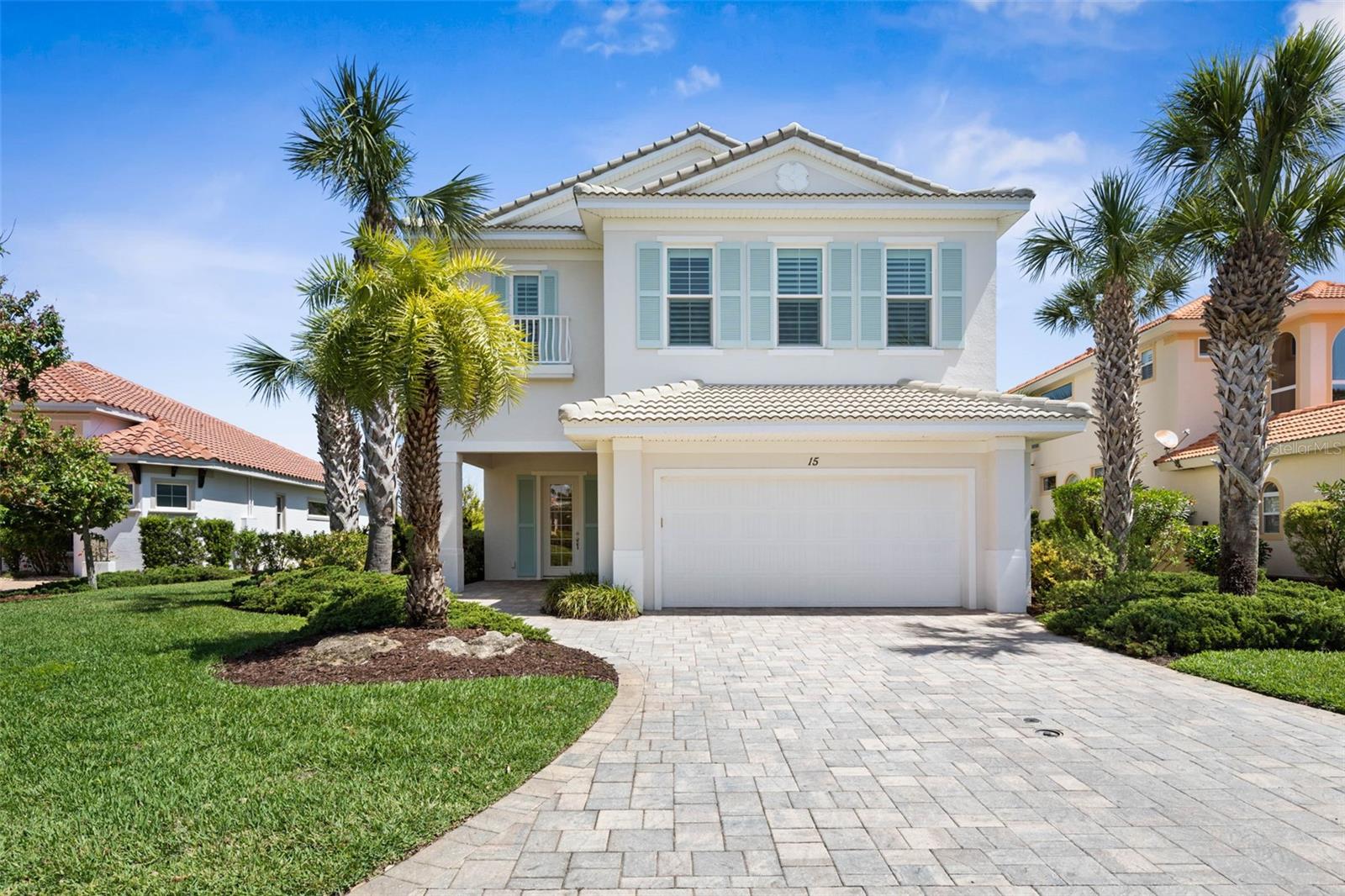 LUXURY COASTAL LIVING, REIMAGINED. Turnkey and move-in ready, this beautifully crafted 3-bedroom, 2.5-bath residence sits in a private, gated enclave just steps to the beach and minutes to the marina—perfectly blending relaxed elegance with everyday livability. Built to last with solid two-story block construction and energy-efficient foam insulation in the attic, it delivers peace of mind as much as style.
A private wood-paneled elevator (or the gracious staircase) carries you to the light-filled second-floor main living area, where three sets of French doors frame sweeping views of the Jack Nicklaus–designed course’s 6th fairway. Oriented east, the balcony enjoys afternoon shade, the soothing sound of the surf, and cool ocean breezes. The open floor plan encourages effortless conversation—equally suited to quiet evenings and easy entertaining.
The chef’s kitchen features premium Viking and Bosch appliances anchored by a large quartz island, with imported Italian plank tile running throughout the home for a seamless, sophisticated look. Just off the kitchen, the dining room’s cedar tray ceiling sets the tone for memorable meals; a dry bar and wine fridge keep everything within reach. Sunlight pours into the great room and dining area, highlighting warm architectural details.
Retreat to the primary suite, crowned by a cedar tray ceiling and complemented by two customized walk-in closets offering abundant storage. Two additional bedrooms, a full guest bath, and a dedicated media room with built-in bookshelves provide flexible space for work, relaxation, or visiting family. A full Control4 smart-home system—plus surround sound in the great room, media room, and lanai—elevates daily life with modern convenience.
Outdoors, the expansive paved lanai invites alfresco dining and lounging, with ample room should you wish to add a future pool. An oversized garage supplies additional storage for full-time needs, and remote-controlled hurricane shutters provide added assurance. Recent upgrades include new A/C units: upstairs in 2024 and downstairs in 2025—underscoring the home’s meticulous care.
Combining the best of the coastal lifestyle with year-round comfort, this residence is ideal for those seeking a primary home that offers both refinement and functionality in one of the area’s most coveted locations. Optional Hammock Beach Club memberships unlock a world-class amenity set: two championship golf courses, a full-service marina, tennis and pickleball courts, oceanfront dining, a state-of-the-art fitness center, luxurious spa services, indoor and outdoor pools, a signature lazy river, and more.
Don’t miss your chance to claim this slice of paradise. Schedule your private showing today!