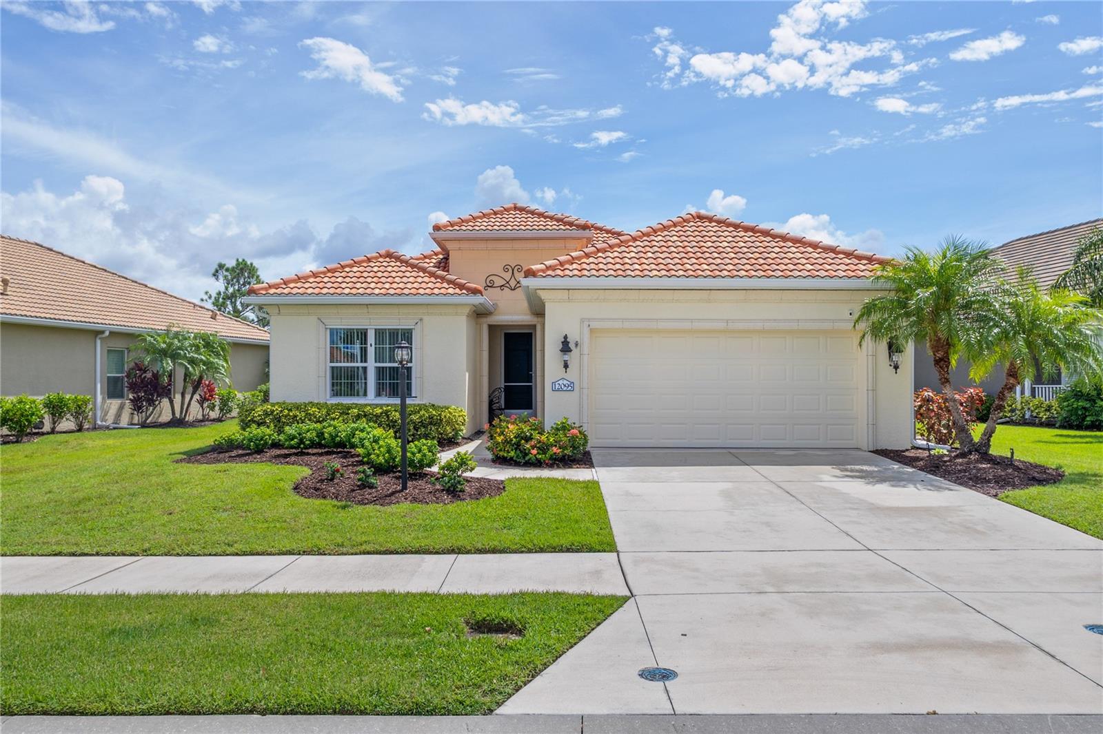 Welcome to Resort Style Living in the sought after Grand Palm Community. This 3 Bedroom, 2 Bath Home plus a Den (could easily make a 4th Bedroom) has a Bright Open Floor Plan with Generous Living Spaces. Kitchen is a Cooks Dream with Full Wall of Additional Storage Cabinets with Convenient PullOut Drawers, Breakfast Bar, Additional Table Seating Area, Granite Counters, Stainless Appliances, Recessed Lighting and Gas Cooking! Separate Formal Dining Room and Large Great Room with Sliders Leading to Oversized Private Lanai with Panoramic Screen, Backing to Nature Preserve. Your Own Personal Oasis is Perfect Spot for Relaxing with your Morning Coffee or Entertaining Guests. Primary Suite with Tray Ceiling features 2 Closets, One of which is Nice Sized Walk In, En Suite Bath with Large Shower, Double Vanity and Toilet Closet. Comes with Accordion Shutters, Portable Gas Generator, No Storm Damage. Indoor Laundry Room with Sink, Newer Washer, Newer Luxury Vinyl Plank Flooring in Bedrooms and Den. Front Entryway and Lanai have Polyaspartic Durable Flooring, Cool to Touch! Exterior of Home has been Pressure Washed, Freshly Landscaped with new Mulch and Flowers, including Hibiscus and Plumeria and Jasmine Trees and has an Irrigation System. Plenty of Storage Area in Garage and Overhead! Lots of Amenities in this Community including Multiple Pools - Fitness Pool, Pool with Slide, Splash Pad, Park, Dog Parks, Fitness Center, Pickle Ball, Tennis and Volleyball Courts. Bike and Walking Paths, 32 Acre Adventure Lake, Social Room/Clubhouse, Lots of Events with Food Trucks and More! Conveniently located to Charming Downtown Venice Shops and Beach, Fishing, Golfing and I75.