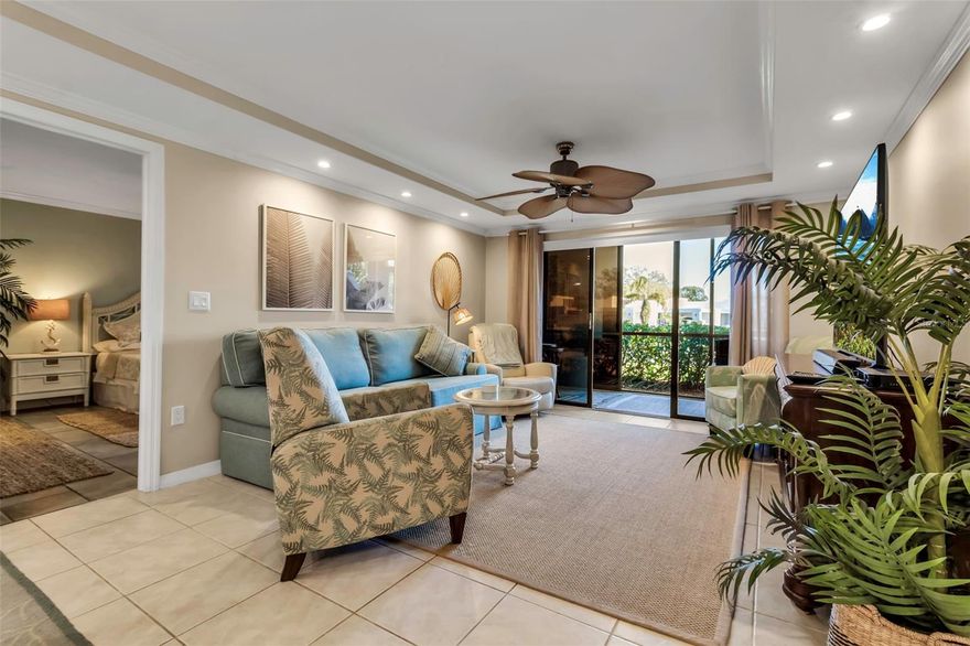 Nothing to do here! 
One of the nicest condos we have ever sold in this development located right on the IMG golf course..  First floor with parking right outside your lanai for easy access. Minutes to our beautiful beaches, walking distance to golf and the Bradenton Tennis club and minutes to downtown Sarasota. Laundry room right next door.  
 All the bells and whistles here... call any time for your personal showing.
                                                                               New Roof and A/C 2023 all paid for!!!