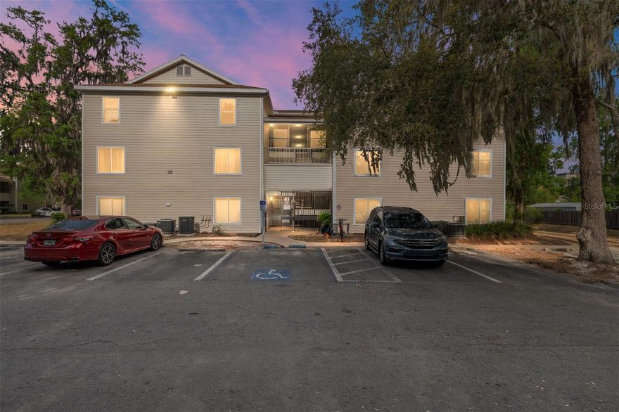 MOVE-IN READY 4 bed/4 bath condo near the University of Florida and UF Health Shands Hospital! Conveniently located on a bus route to UF campus, this 2nd-floor unit features a spacious kitchen and living area, an indoor washer and dryer closet, and a screened patio off the living room. The updated kitchen includes granite countertops, and the bathrooms feature upgraded vanities. Luxury vinyl plank and tile flooring run throughout the entire unit - NO CARPET! Each of the four bedrooms has its own full bathroom and large closet. The association fee includes internet, and residents enjoy access to a community pool, with a bus stop located just outside the entrance providing direct service to UF. Close to UF, Shands, shopping, and restaurants!