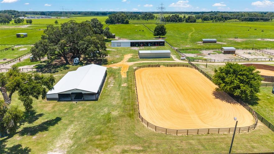 * PROPERTY UPDATED * LOW TAXES * ACREAGE * MOVE IN READY * HORSE FARM * IDEAL LOCATION * 

Less than 10 minutes to the Ocala/Marion County line, less than 30 minutes to the World Equestrian Center, less than 15 minutes to the Florida Horse Park.  Easy access to both Tampa and Orlando International airports. 

This is a must-see property to truly appreciate everything there is to offer.  These pieces can be sold separately or all together.  Ask about the package deal pricing! 

Some features include: 
• NEW perimeter fencing 4 board
• NEW (3) large pastures
• NEW (6) paddocks
• NEW (6) shelters
• NEW auto waterers in every field and every stall
• NEW gates
• NEW (1) residential stick built home NOT mobile home
• Primary Block Home, NEW (2024) pool and concrete patio, NEW (2024) hurricane windows, NEW (2022) septic system, NEW (2024) interior/exterior paint, NEW (2024) cabinets, NEW (2024) flooring, will put a new roof on at closing 
• 1st barn remodeled 8 stalls, cameras, fly spray system, auto waterers, feed & tack room, wash rack with hot and cold water
• 2nd barn NEW 6 stalls with breeding stocks, fly spray system, auto waterers
• NEW (2024) Areana 
• (2) Camping spots with water, electric and sewer
• (1) Electric main gate operated by remote controls or the keypad
• Reptile cage or chicken coop 
• Save on hay for your horses or cows! Grass has been fertilized and seeded year after year! 
• NEW shop and 7 bay garages for equipment