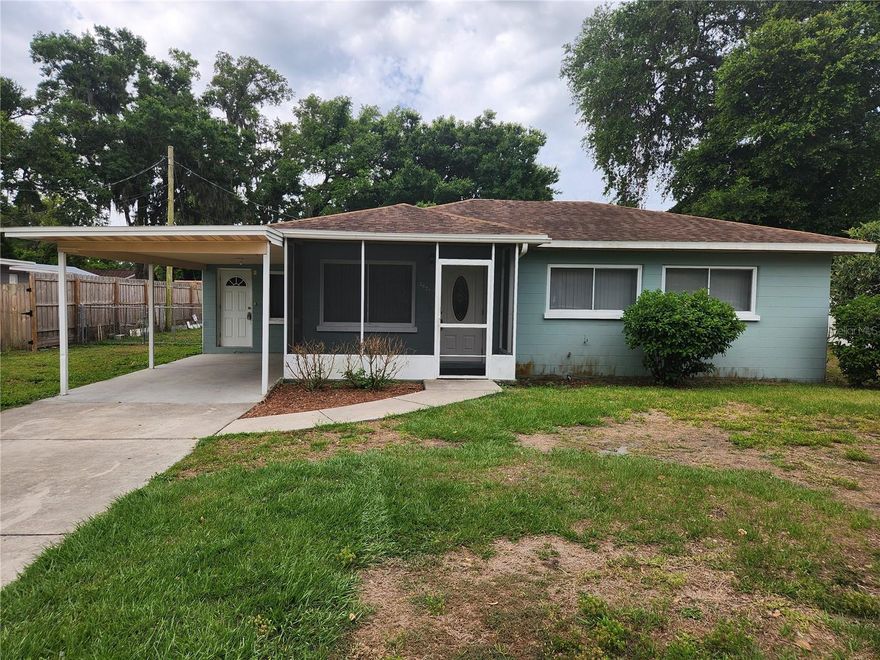 NO HOA!!! THIS 3 BEDROOM ONE BATH HOME HAS A/C, HOT WATER HEATER, AND SEPTIC TANK ALL INSTALLED IN 2023. ROOF LESS THAN 10 YEARS OLD. NEWER WINDOWS, NEW INTERIOR DOORS INSTALLED. HOME FEATURES LIVING ROOM PLUS OVER SIZED FAMILY ROOM. WOOD FLOORS IN LIVING ROOM AND FAMILY ROOM. INSIDE LAUNDRY. HOME HAS BEEN REPLUMBED. FENCED IN BACK YARD. WORKSHOP AND STORAGE SHED IN BACK YARD. COVERED PARKING FOR RV WITH ELECTRIC HOOK UP. SCREENED PATIO ON FRONT AND BACK OF HOUSE. NO HOA!!! MOVE IN READY