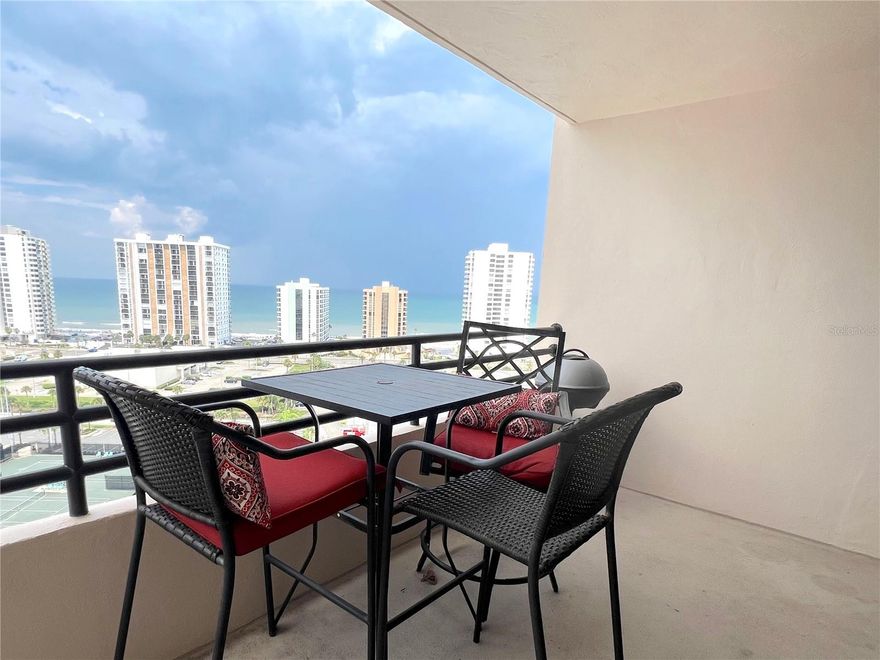Nestled between the Atlantic Ocean and the Intracoastal Waterway, this beautifully updated condo in the highly sought-after Oceans West One Golf Community offers breathtaking panoramic views of both the Atlantic and the Halifax River.

Featuring two private master suites and an open-concept living and kitchen area, this home is designed for comfort, style, and spectacular scenery. Step out onto your spacious private balcony to soak in sunrises over the ocean and unwind with sunsets over the river.

Enjoy resort-style amenities including a sparkling pool, fitness center, tennis and pickleball courts, shuffleboard, recreation room, and on-site laundry facilities.

Perfectly located — just steps from Publix, golf, restaurants, a dog park, and the beach — this condo offers the ultimate blend of luxury and convenience.

Wake up to the sound of the waves and live every day like a vacation.
Don’t wait — schedule your private showing today!