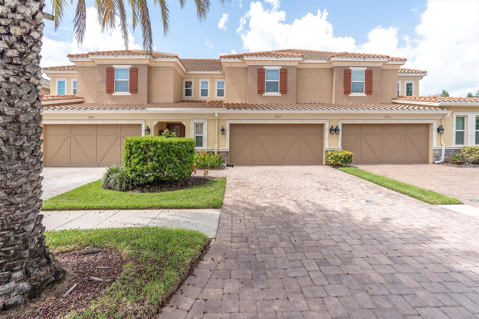 Luxury Living in Terracina –
Stunning townhome nestled in the exclusive gated community of Terracina. Offering the ultimate blend of luxury, comfort, and modern design, this meticulously maintained residence features 3 spacious bedrooms, 2.5 bathrooms, and a 2-car garage with 2,368 square feet of living space.
Soaring 20-foot ceilings, abundance of natural light that fills the open-concept living and dining areas. The gourmet kitchen, showcasing stone countertops, stainless steel appliances, and ample cabinetry. A bonus loft provides additional flexible space—perfect for a home office, media room, or reading nook.
The downstairs primary suite offers a spa-like en-suite bathroom, dual vanity, oversized walk-in shower, stylish tile finishes and a custom organized walk-in closet. A roomy loft area and two bedrooms upstairs offer spacious comfort for family or guests.
Enjoy Florida living at its finest with a comfortable screened lanai—perfect for relaxing evenings, morning coffee, or entertaining guests. This outdoor retreat offers comfort and a peaceful setting to unwind and enjoy the beautiful surroundings year-round.
Exterior maintenance, insurance and landscaping are included in the HOA. The townhome also boasts clay tile roof for lasting durability and aesthetic appeal.
Ideally located, this home offers convenient access to top-rated schools, shopping, dining, airport and major highways.