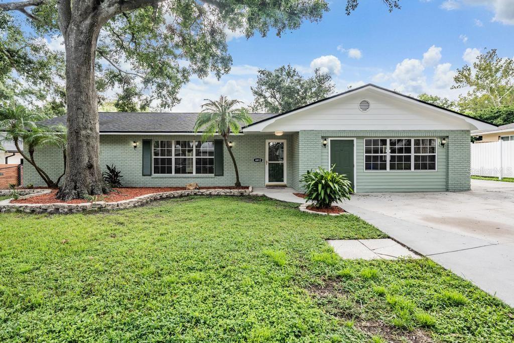 One or more photo(s) has been virtually staged. Welcome to 4412 Orangewood Loop E, a beautifully renovated 4-bedroom, 2-bath pool home in the sought-after Highlands area of South Lakeland. Every inch of this spacious home has been refreshed for today’s lifestyle—just move in and start enjoying! Step inside to find an open, flowing layout featuring two inviting living areas, a dining space for family gatherings, and a stylishly updated kitchen with modern cabinetry, quartz countertops, and stainless steel appliances. The primary suite is a private retreat with a walk-in closet and a stunning en-suite bath, while the three additional bedrooms and updated hall bath provide plenty of room for family or guests. Out back, enjoy a sparkling open-air pool surrounded by a generous patio, perfect for weekend cookouts, playtime, or relaxing after a long day. Just steps away, a large screened patio offers a shaded retreat overlooking the backyard. A fenced yard provides privacy and space to roam, plus there’s a detached shed with power and a functioning toilet—opening the door (literally) for the ultimate man cave, she shed, or poolside hideaway. Major updates give you peace of mind, including a roof replaced in approximately 2021, newer windows, fresh paint, new flooring, updated lighting, and fully renovated bathrooms. Located in an established neighborhood with no HOA, you’re just minutes from top-rated schools, shopping, dining, and easy access to the Polk Parkway.
This move-in-ready gem blends modern comfort with a warm, welcoming feel—schedule your showing today!