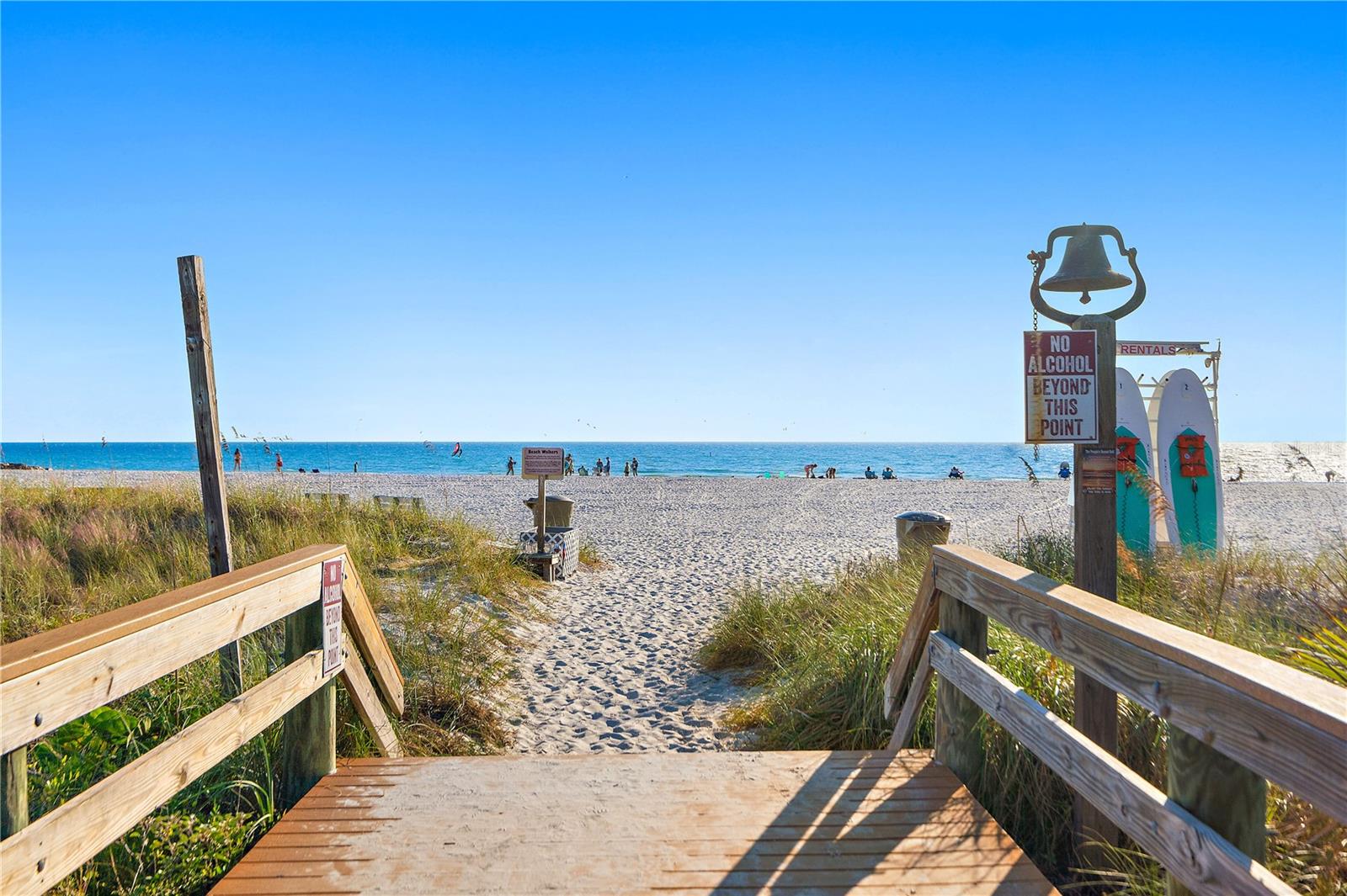 SHORT TERM LEASE possible (minimum 3 months per HOA rule) Also, LEASE or LEASE PURCHASE possible (please inquire). 3 Months to 6 month lease available now for $1900/month through DECEMBER 31, 2025. AFTER THAT Any 3-6 months available from JANUARY 1, 2026 - JUNE 30, 2026 for higher Seasonal rental rate (please inquire). OR rent now for one FULL year, COMPLETELY FURNISHED OR UNFURNISHED (your Option) for $2,100/month.
WALK 2 BLOCKS to the BEACH.... The GULF of Mexico on ST PETE BEACH/UPHAM BEACH!
Get your toes in the sand and Live high and dry in this fully updated 2nd floor turnkey beach condo! AVAILABLE IMMEDIATELY. Just Bring your suitcase! Move in anytime. Elegantly FULLY FURNISHED (and TURNKEY) with new appliances and brand new stove just installed!. You are not going to find a beach setting and value like this right across from the Gulf of Mexico (across Upham Beach). Nothing like it on the beach at this price! A lovely, fully updated, and Fully furnished and turnkey 2nd floor cozy beach condo in immaculate condition in the highly desirable Sunset Plaza East Boutique Condos just two blocks walk to the beach. Enjoy a winter beach paradise all year round!! Live the beach life here in the warm powdery white sands of St. Pete Beach on the Gulf of Mexico! This second floor spacious 1 bedroom, 1 bath, beachy condo can be your short term or all year round rental. Available Immediately. Just slip on your flip flops, step out your front door and stroll a few steps to Upham beach, or one of the many local bars and restaurants where you can sip a margarita and listen to a few Jimmy Buffett tunes... all while watching the dolphins play in the spectacular, colorful sunsets over the Gulf! You can fish right next door from Sunset Park and enjoy the Sunday Market & Art Fairs of Corey Avenue. It's ideally located to access all the beach amenities as well as a quick drive to Fort De Soto National Seashore, and Downtown St. Pete to visit museums and all cultural at tractions. This home has been updated with a brand new stove, new water heater and updated air conditioner still under warranty. It has a roomy open concept kitchen/living room and dining area, and a large bedroom now fully furnished with new QUEEN BED but can also comfortably fit a king size bed and bedroom set. Plus there is extra outside storage for all your beach toys! This home can comfortably sleep up to 4 adults. This unit is turnkey and the monthly rent includes parking, internet, cable, trash, water and sewer and laundry facilities on the premises. Tenant pays electric. Also included and installed is the Simplisafe Home security system (optional with tenant activation). The minimum lease period is a 3 months minimum rental (per HOA rules). HOA requires $150 application fee and tenant approval. The tenant also pays background and credit check required of $35, through ZILLOW rental application. First month rent and one month security deposit are required.
Enjoy the best features on the best beach at a very affordable rent! Schedule your showing today and come enjoy the St Pete Beach life all year round!