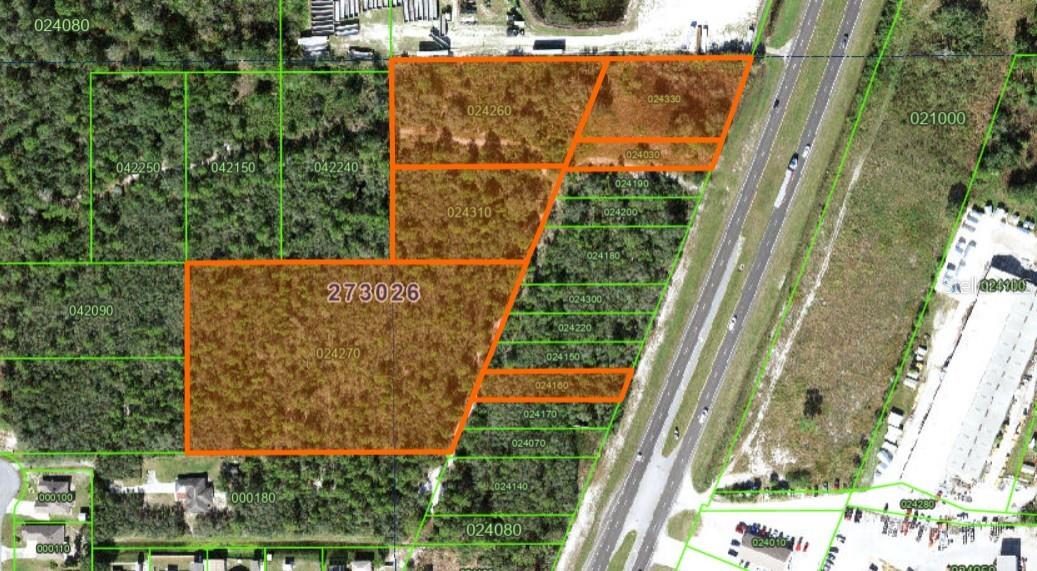 This is a great opportunity to own approximately 8 acres of land across six parcels in the fast-growing area of Lake Wales, Florida. Three of the parcels offer direct frontage on US Highway 27, providing excellent visibility and access for future development. The remaining three parcels are interior but contiguous, creating a flexible layout for a range of residential uses.
The property is zoned Residential R-2, which allows for single-family homes, duplexes, or small-scale multifamily development, subject to local approvals. The land is mostly level and partially cleared, with utilities available nearby. Conveniently located just minutes from downtown Lake Wales, major roadways, and local amenities, this site is ideal for builders, investors, or those looking for a long-term hold in a high-growth market.