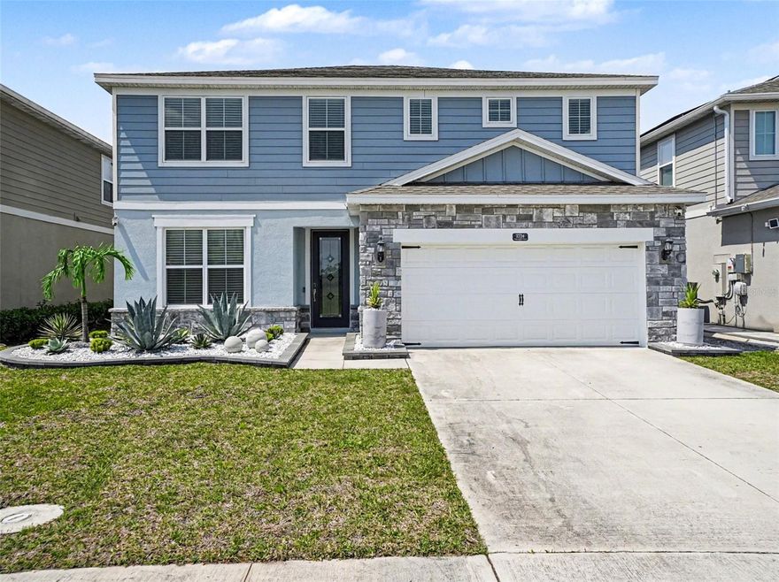 Ever wondered what a house that had everything you'd ever need would look like? Manicured Open Kitchen with a walk-in Pantry, Carefree Landscaping, Fully Enclosed Pool and Deck, Zero Carpets on Lower Level, In-law Bedroom downstairs, Fully Fenced Side and Rear Yard, Massive Closets, Bedrooms and Premium Bathrooms, Connections for an Outdoor Kitchen. These are just a small list of items that this gorgeous home has in store just for you. Drive into one of the cleanest and well cared for communities in the area the exclusive Split Oak Reserve and arrive at a 5 Bedroom and 3 Bathroom Dream you've been looking for. Minutes to MCO Airport, restaurants, shopping and major highway.

Every detail has been accounted for including a separate bedroom downstairs with a full bath for guests or family. Inserted fireplace that lights up the Open Living Room/Dining Room and Kitchen. Enjoy a great meal overlooking your(size) crystalline pool without a single sight of any neighbors due to your privacy fence. Upstairs find the other 4 Bedrooms including your primary but not before passing the wonderfully sized loft with innumerable uses.  The vast primary suite overlooks the pool and is true peace and serenity. After a long day the Primary Bath is your sanctuary with an oversized Shower tiled from top to bottom, glass doors, dual sinks and separate water closet. The spacious Bedrooms make it so no one has to fight for a certain bedroom as they all have a great size and comfort. Much more to say but much more to see so why don't you book your appointment today and find what you've been missing opportunities in the Lake Nona/St.Cloud corridor are rare, act now!