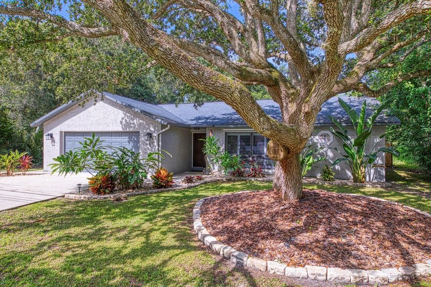 THIS BEAUTIFUL NEWLY REMODELED BEACHSIDE HOME IS STEPS TO THE
PRISTINE “NO DRIVE BEACH” ACCESS & HAS 3 BEDROOMS PLUS A SIZABLE
BONUS ROOM, INVITING SCREENED LANAI, AND AN OVERSIZED TWO CAR
GARAGE!! This light & bright beachside home is in pristine condition and is absolutely
gorgeous inside & outside!! The spacious & desirable open split bedroom floor plan
boast stylish new wood-look flooring throughout. The amazing new kitchen has an exquisite wood
plank ceiling, spectacular Quartz countertops, wood cabinetry, full backsplash, custom
lighting & includes all new stainless steel appliances. The generous sized master suite
has three closets & sliders to back yard. The large bonus room also has sliders to the lanai.
The luxurious master bath has a huge tiled shower with glass block & built-in seat, new
vanity & charming stained glass window. A/C is just one year young and still under
warranty.  Additional features include Plantation shutters, central vacuum, newly fenced
yard with shade trees & professionally landscaped. Excellent school district!! Walk or
bike to the historic Ponce de Leon Lighthouse & Jetty Park, Marine Science Center,
waterfront restaurants, Charter fishing & a myriad of water sports. Enjoy Florida coastal
living at it’s finest!! ;Water: City