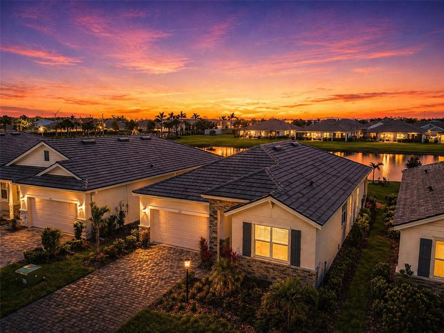 One or more photo(s) has been virtually staged. There are places you move to because you need a house.  Then there are places "You Choose" because something inside you is ready for a "New Life".  Welcome to Star Farms at Lakewood Ranch —a place where mornings feel softer, evenings feel fuller, and every day carries the quiet promise that life can still surprise you.
Here, home is more than walls and a roof. The warm sunshine you feel sitting on your lanai with your first cup of coffee as the Florida sun comes up awaiting "Your New Life-style". The life that is "I'm done dreaming" "I'm finally moving to Florida" Everything you can imagine and only a short half hour drive to the Best Beaches in the world! The day filled with activities and all the way to the evening golf cart ride after dinner, the sound of neighbors becoming friends, the peaceful lake view beyond your backyard, and the feeling that you are finally living somewhere that gives something back to you. This is resort-ranch living with soul.  A community designed for connection, movement, wellness, and ease~ where you can spend the morning at the fitness center, meet friends by the pool, walk the trails, enjoy the dog park, play pickleball, or enjoy the restaurant..being outside and remember what it feels like to breathe. Star Farms was created for those who want more than a beautiful home. It was created for those who want a beautiful rhythm of life. The Country Beachy lifestyle...wait until you see the exclusive Adventure Retreat and have the experience you've been dreaming of —a setting that invites you to live actively, socially, and fully, while still coming home to peace. On the quiet street of Beach Ranch Terrace, the story becomes personal.  A nearly new 2024 Emerald series luxury home with over ($40,000 in upgrades), beautiful brick pavers and an elegant yet tough lasting real tile florida roof. The upgraded enhanced landscaping with Palm trees and lighting adding to the curb appeal. This one level living designed spacious with 3BR, 2BA split floor plan for privacy, plenty of closet space, and serene lake views, this home offers (Brand New Furniture Negotiable) the comfort and ease of simplicity moving to Florida. The open floor plan, stone counters, impressive kitchen island, walk-in pantry, smart-home features are some of the main features. The additional upgrades Accent wall, beadboard detailing on the island, and wainscoting with chair rail throughout the main living area. Adding the impressive lighting pendants hanging over the center island and also new upgraded lighting and fan fixtures throughout, creating light-filled spaces in every room-including epoxy garage flooring. The screened patio and water view invite you to slow down, exhale, and enjoy the life you worked so hard to create. This is the kind of home where you could wake up each morning with purpose. Where you could host the people you love. Where you could walk out the door and feel connected. Where you could finally stop waiting for vacation —because life itself starts to feel like one.  Star Farms is not just a community. It is a reminder that your next chapter can healthier, and more alive than the one before it...And maybe that is the real luxury...not just the home...not just the amenities...not just the Lakewood Ranch address. But the feeling of coming home to a beautiful sunset and a life that finally feels like yours. Call for a tour of this exclusive home in Adventure Retreat and learn about what Star Farms has to offer ~ you ~ Today!