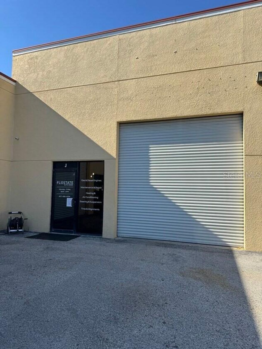 Discover the perfect blend of office and warehouse functionality in this well-maintained industrial unit. Featuring a fully air-conditioned office area with an open reception space, three private offices, and a dedicated restroom, this property is ideal for businesses seeking a professional yet practical layout. The adjoining warehouse offers approximately 1,500 sq ft of open space with high ceilings and a roll-up door for easy loading and storage. Conveniently located in the heart of St. Cloud’s industrial corridor, with quick access to major highways. Ample parking available. Zoned for a variety of light industrial and commercial uses.