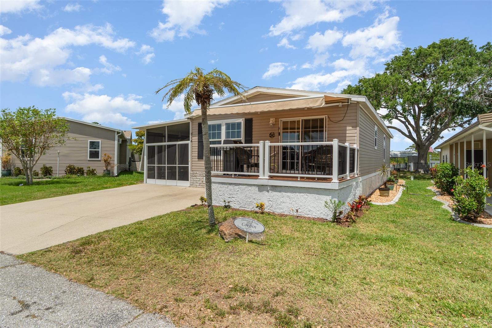 Stunning Furnished Home in a Gulf Access Waterfront Community!
Welcome to this stylish and spacious 2-bedroom, 2-bathroom residence with a bonus room to be used as a 3rd bedroom, office, or craft room, perfectly located in a vibrant 55+ community with direct Gulf access via the Myakka River.
Inside, you’ll find beautiful crown molding throughout, enhancing the charm and elegance of the home. The primary bedroom is a true retreat with a large closet, while the luxurious vinyl flooring flows seamlessly throughout the living areas.
The large, well-appointed living room and charming dining area with built-in display and storage cabinetry provide a warm and inviting atmosphere. The kitchen features a convenient pantry and comes equipped with an in-unit washer and dryer AC replaced 2024 Hot water heater 2022.
Step outside to enjoy the Florida lifestyle with a large screened-in carport, perfect for relaxing or using the extra workshop space. The front patio, complete with a remote-controlled awning, offers yet another serene space to bask in the sun.
Community amenities are second to none with:
• Gulf-access 90-slip marina (optional boat slip rental)
• Low HOA fees – only $150/month
• Optional storage rental for your boat, trailer, RVs, and more
• Two swimming pools, spa, and clubhouse
• Woodworking shop, craft rooms, and fitness center
• Tennis and bocce courts
• Picnic and grilling areas
• Monthly social activities and more!
Conveniently located close to beaches, dining, shopping, farmers markets, medical facilities, and CoolToday Park – home to the Atlanta Braves Spring Training.
This home combines comfort, style, and an unbeatable lifestyle. Don’t miss your chance to own a piece of paradise!