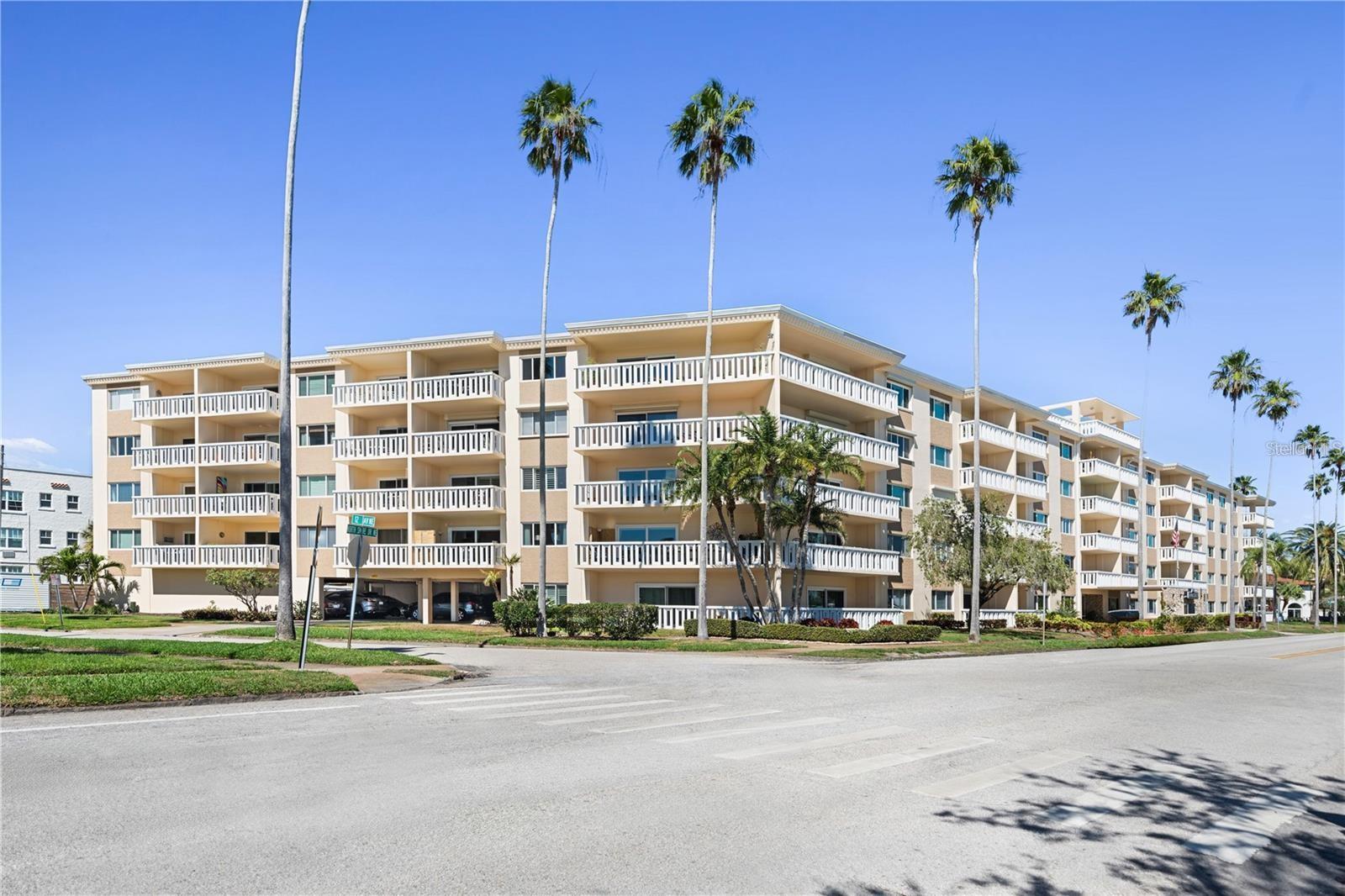 Spacious 2BR/2BA Rental in Prime Historic Old NE. Experience the best of Florida living in this large, bright 1,500 sq. ft. condo in a secure, 55+ community located in the heart of Historic Old Northeast, St. Petersburg. Step outside your door to find yourself directly across from the city beach, tennis courts, aquatic center, outdoor gym, beach volleyball courts, and the stunning Gizella Kopsick Arboretum all complimentary city amenities featuring palm trees from around the world. Inside, enjoy a beautifully updated kitchen and two fully renovated bathrooms. Ceiling fans keep the space comfortable, while hurricane-impact glass sliding doors open onto two expansive, south-facing balconies with peaceful peek-a-boo water views. Security and convenience are paramount with card-access entry, assigned covered parking, and a large on-site laundry room. The crowning jewel is the top-floor clubhouse and outdoor area, boasting breathtaking panoramic views stretching from Snell Isles to downtown St. Pete and the iconic pier. This is your chance to embrace an active, vibrant, and secure lifestyle in one of St. Pete's most desirable neighborhoods. Tenant pays electricity, background check, and condo application fee ($50). Rent includes cable, wifi, and water.
