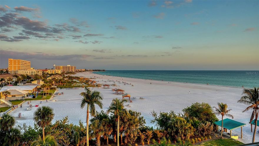 Own a piece of paradise at the Palm Bay Club tower, where Siesta Key sunsets and Gulf views become a part of daily life. 

Positioned in the waterfront tower, this airy corner residence captures a rare perspective down Siesta Key’s shoreline, where wide Gulf views, turquoise water, and the movement of the surf are visible from every room. Its unique southern orientation is one of the reasons the current owner fell in love with the property. It offers the beauty of a true Gulf-front setting without the harsh afternoon sun that many beachfront residences contend with. It is low enough to remain connected to the beach and water below, yet elevated enough to frame a panorama of the coastline. The experience from within the residence is both soothing and unforgettable.

Floor-to-ceiling windows fill the unit with natural light throughout the day. Morning sunrises arrive softly through the eastern-facing windows, while the southern exposure continuously reflects the changing colors of the Gulf, beach, and sky across the living spaces.

Lovingly maintained as a private coastal retreat for the owner, the residence has been thoughtfully and continually improved with an emphasis on luxurious comfort, quality, and ease of ownership. Features include custom cabinetry and generous storage, KitchenAid and Kohler appliances, Brizo fixtures, designer lighting and furnishings, top-of-the-line custom Hunter Douglas blackout blinds, hurricane-rated window protection, a private in-unit washer and dryer — a rare convenience within the building, and much more. The interiors feel refined yet relaxed, designed for extended stays, entertaining guests, or simply enjoying quiet mornings overlooking the water.
 
While this residence has primarily been enjoyed privately, Palm Bay Club’s highly regarded in-house rental program and flexible three-day minimum rental policy provides an exceptional option for owners seeking to generate income alongside personal enjoyment. The property includes 24-hour onsite security as well as full-time management, front desk and maintenance personel 7 days/week. Many long-term staff members contribute to the welcoming and established feel that owners value so highly.
 
The Palm Bay Club's beach resort lifestyle comes with a level of service and atmosphere that sets it apart on Siesta Key. Available beach staff will take the complimentary loungers anywhere on the private beach by ATV. Owners and guests enjoy one of the largest expanses of direct access private beach frontages on the Key, with an outdoor grill, covered pavilions, a rinse station, and additional premium beach cabana services. The Gulf side amenities also include poolside bathrooms and showers, and a fitness center that looks out to the big heated pool and tennis/pickleball courts. A brand new shuffeboard court has been added in 2026. 

For a different laidback vibe, residents and guests simply walk to the Bay side to lounge by the heated pool and hot tub, where they can watch the boats go by amidst the boat docks, fishing pier, and palm trees.

Must see to appreciate this rare tower unit with one of the most desirable and requested orientations at this exceptionally well maintained gulf-to-bay resort condo complex. This fully furnished turnkey property is move-in ready for immediate enjoyment or future rental use.