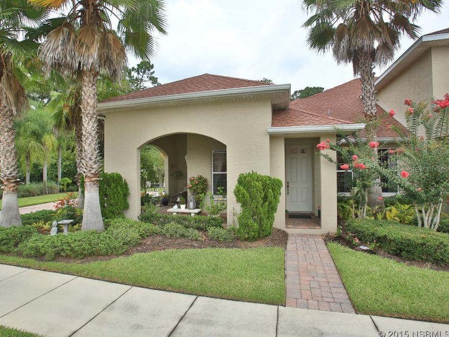 There's simply no comparison!  Drop dead gorgeous end unit!  Amazing lot with privacy, wooded & water view.  Popular one level Dorchester model for easy Florida living. Picturesque tropical landscaping.  Inviting porches with tranquil views.  Upgraded wood cabinets, tiled backsplash, upgraded granite with triple ogee edge in kitchen & baths. Travertine towel bars!  Ceramic tile in living areas, carpet in bedrooms. New AC 2015.  Side entry garage, long pavered driveway.  Storage cabinets/built in racks in garage.   You won't be disappointed by this pristine home!  Venetian Bay offers the ultimate active lifestyle!  Community pool near by, 18 hole golf course, join the onsite fitness center, walk/bike on miles of trails, join the Main Pool & Tiki Bar, walk to dinner at Amalfi's Italian Restaurant! ;Water: City