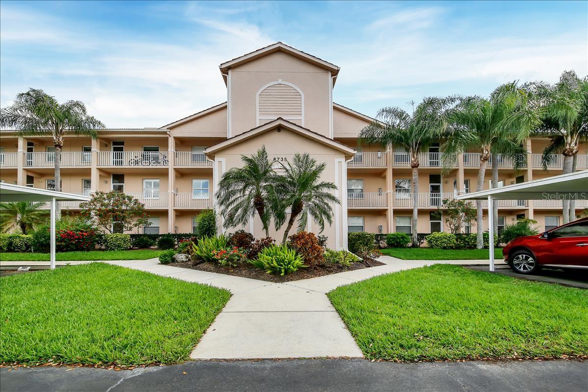 RENTED   JAN., FEB., MARCH, 2026 - available APRIL THRU DECEMBER 2026:  BEAUTIFULLY UPDATED:  Enjoy the view across the golf course from the screened lanai of this exceptional 3rd-floor vacation condo at the Terraces of Stoneybrook, NEW KITCHEN, NEW APPLIANCES, NEWLY REMODELED BATHROOMS, NEW FLOORING -   It's stunning.  Play golf, hit the tennis courts, take a dip in the crystal clear heated pool or enjoy a game of pickleball, it's all here waiting for you.  The large master suite with sliding glass doors out onto the lanai has a king-sized bed and en-suite has been upgraded and has walk-in shower.  The guest bedroom has twin beds and an adjacent guest bathroom.  This bright and cheerful interior with spacious high ceilings offers over 1200 sq. ft. of living space.  The condo is well furnished and is equipped with flat-screen smart TVs and internet access.  Stoneybrook Golf & Country Club has undergone a Kipp Schultes designed golf modernization, and is said to be one of the best courses on the West Coast of Florida.  Enjoy Har-Tru tennis courts, bocce ball, fitness center, pro shop, full-service restaurant, bar, and outdoor patio and is centrally located in Palmer Ranch close to area beaches, shopping, restaurants, and Costco and the Legacy walking and biking trail are nearby.  The golf membership transfers (inquire about the new fee schedule) if desired or you can take out a social membership for a nominal fee and enjoy all the country club has to offer without golf.