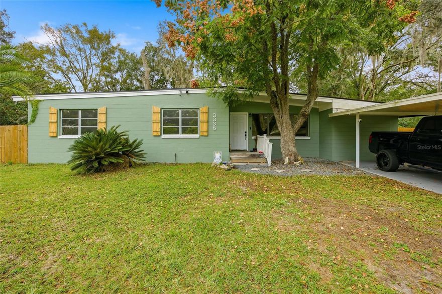 Welcome to this beautifully updated 3-bedroom, 2-bathroom home located on a spacious corner lot of over a quarter acre in the city of Ocala. This move-in ready property is packed with upgrades, including a brand-new roof (2025), new exterior paint, and a new wooden privacy fence. The home also features a 2021 AC system with a separate mini split for temperture control for the master suite, allowing for personalized comfort. Inside, you’ll find a modern and functional kitchen with granite countertops, stainless steel appliances, and real wood cabinetry, complemented by laminate and vinyl flooring throughout. The open layout includes a bonus room that can serve as an office or an additional bedroom, offering flexibility for your needs. The large backyard is ideal for outdoor entertaining and comes with a storage shed for extra convenience. Situated within walking distance of an elementary school and close to shopping, grocery stores, and restaurants, this home combines location, value, and comfort. Schedule your showing today and make this stunning Ocala home your own!