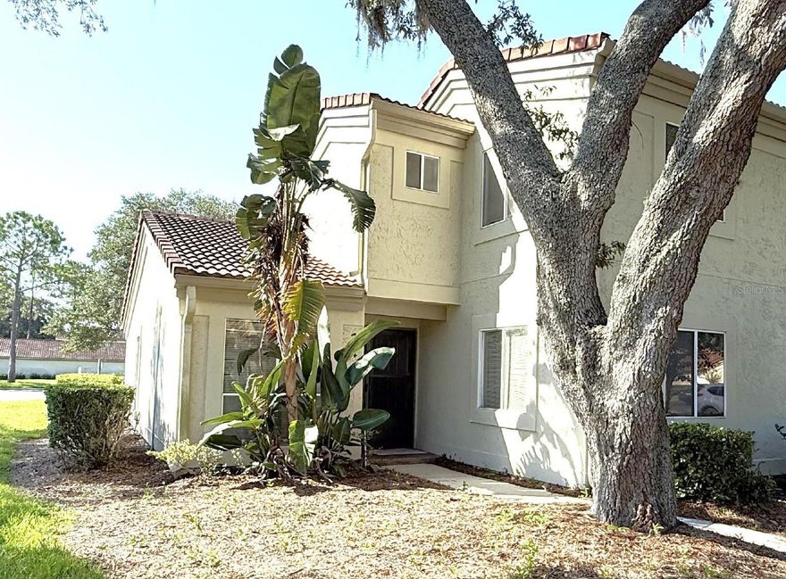 Motivated Seller! Mom has recently moved into assisted living, and the family is selling to help cover costs. Needs updating but great property!
This charming 2-bedroom, 2-bathroom corner townhome is in great condition and ready for your personal touch. It’s priced accordingly, giving you the opportunity to update and design it to your own style.
Step inside to soaring vaulted ceilings that fill the main living area with natural light and create an open, airy feel. Relax by the wood-burning fireplace or enjoy peaceful mornings in the screened lanai overlooking the quiet community.
The primary bedroom suite is located upstairs for added privacy, while the second bedroom is conveniently downstairs. You’ll find ceramic tile in the main living areas, soft carpet in the bedrooms, and fresh paint throughout.
Additional features include in-home laundry with washer and dryer, and an HOA that covers water and landscaping for easy living. Be sure to visit the community pool—a perfect spot to unwind or meet friendly neighbors!