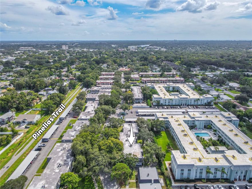 Welcome to Belleair Forest — a charming community gracefully set along a beautiful tree-lined street in the heart of the Town of Belleair. This spacious 2-bedroom, 1-bath condo brings comfort, style, and convenience in an unbeatable location.

Step inside to find PGT hurricane impact-resistant windows that fill the home with natural light while ensuring peace of mind. A/C 2021, Refrigerator 2025, Stove 2025, Dishwasher 2023, Washer & Dryer 2020. The bamboo wood flooring flows seamlessly throughout, adding warmth and a modern touch to every room. The bright and airy living and dining areas bring an open layout ideal for entertaining or relaxing, while the updated kitchen features classic neutral cabinetry, stainless steel appliances, and stylish accents with coastal flair.

The primary bedroom is spacious and relaxed, while the second bedroom impresses with its generous size and a full wall of closets for ample storage. The remodeled bathroom features contemporary finishes and a clean, modern design. 

Enjoy the convenience of an inside laundry room with full-size washer and dryer, plus an oversized private storage room just outside your front door.

Additional highlights include covered carport parking, a secured lobby, and a peaceful second-floor location offering privacy and comfort.
Live the Belleair lifestyle—where small-town charm meets coastal living. Enjoy nearby golf courses, restaurants, shopping, medical facilities, and the scenic Pinellas Trail for walking and biking. Just minutes away, you’ll find the world-famous Gulf beaches, making this an exceptional place to call home.