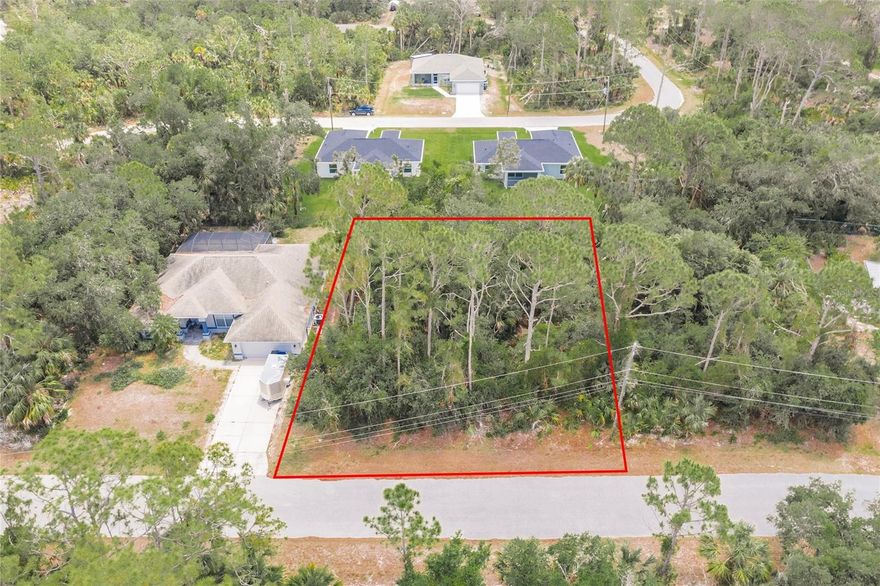 Prime Vacant Lot in North Port FL, discover the perfect opportunity to build your dream home or invest in one of Florida's fastest growing communities! This spacious lot in North Port offers unbeatable value in a prime location just minutes from everything you need. Nestled in Beautiful Sarasota County, this lot provides easy access to Interstate 75, making travel to Tampa, Fort Meyers and Sarasota a breeze. Enjoy close proximity to schools, vibrant shopping and dining, and family-friendly attractions like the North Port Aquatic Center and the world-renowned Warm Mineral Springs. Property highlights: Located in a peaceful, growing residential neighborhood. Close to parks, golf courses and Gulf Coast Beaches, No HOA or deed restrictions, Ideal for Investors, Builders or future homeowners, utilities nearby and ready development. This is your chance to own a piece of paradise at an affordable Price, with the charm of Florida living. Whether you're looking to build now or invest for the future, this lot checks all the boxes. Don't miss out- opportunities like this don't last long!
