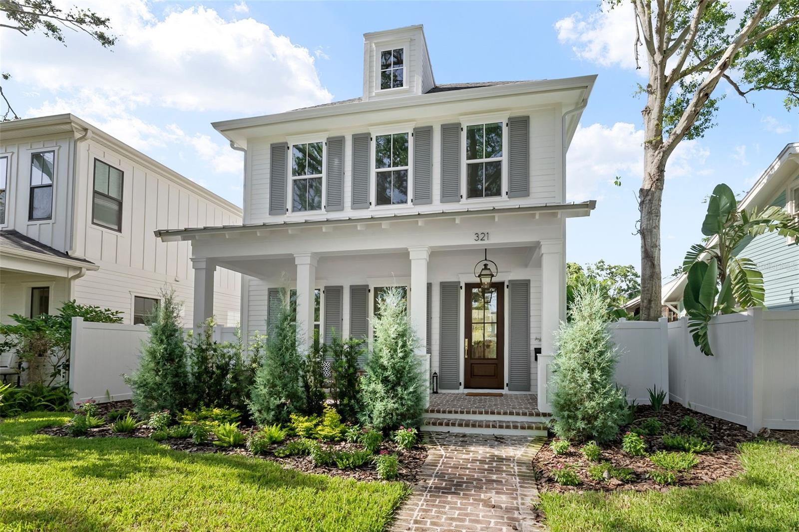 This might just be your lucky day.
Located in Historic Old Northeast, just blocks from Coffee Pot Bayou, this home sits on one of the neighborhood’s most iconic brick-lined streets. It’s a brand new Canopy Builders home, completed in May 2025—but due to career changes, the owners have decided to sell.
That means you get all the perks of new construction—without the wait, the dust, or chasing down contractors to finish the job. FLOOD ZONE X!!!
This 3 bedroom, study and rec room home is 2,600 square feet, with an attached two-car garage and elevated finishes throughout. The layout is smart, stylish, and move-in ready
Step inside and the first thing you'll notice is the light—natural, abundant, and intentional. The great room, dining area, and kitchen flow seamlessly together, designed for real living and effortless entertaining.
At the center: a stunning kitchen with a white oak island, marble countertops, floor-to-ceiling cabinetry, and a fully paneled Thermador appliance package. The custom range hood with a marble band, brass hardware, and gold fixtures bring just the right amount of design drama.
Toward the back of the home—just off the pool deck—you’ll find a powder bath that feels like a boutique hotel, featuring a white oak fluted vanity, grasscloth wallpaper, and marble finishes.
Upstairs, the thoughtful design continues. The primary suite stuns with vaulted ceilings, a walk-in closet layout, and a spa-like bath featuring marble countertops, wainscoting, and gold hardware.? The two guest bedrooms are on the opposite end of the home and share a Jack-and-Jill bath.Ã¥
All just minutes from Downtown St. Petersburg, Vinoy Park, and award-winning Gulf beaches, with Tampa just 20 minutes away.
This is a rare chance to own a movein ready, (almost) never-lived-in home in one of St. Pete’s most beloved neighborhoods.