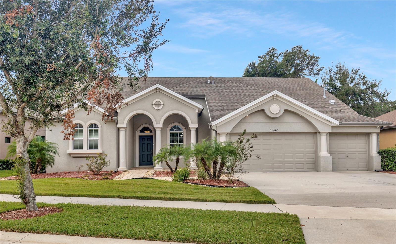 Come see this elegant and expansive home, tucked away in a quiet haven inside the hidden gated neighborhood of Arbor Reserve. This beautiful 5 bedroom, 4 full home with **HUGE BONUS ROOM** awaits your arrival! The pavered entry welcomes you into a wide open split floor plan that evokes the feeling of "welcome home" and has natural light spilling in from every angle. The floor plan creates a natural flow between the kitchen, family room and outdoor living spaces ~ this open flow allows you plenty of room for entertaining, family cookouts and more! The **OPEN KITCHEN** boasts an abundance of 42” solid wood cabinets with endless countertops, walk-in closet pantry, stainless steel appliances, gas range , island and breakfast bar. Overlooking the family room, the kitchen is large enough to handle multiple chefs and the grandest of gatherings! Your private lanai oasis with tile flooring! The **SPLIT FLOOR PLAN** creates a private master suite encompassed with master bath, dual walk-in closets, French doors to the lanai and views of the tranquil backyard. Ensuite master bath features dual sinks and large soaking tub w/separate glass shower. The secondary bedrooms are nicely sized with high ceilings and ample closet space and light. We've saved the best for last! ~ the upstairs **BONUS ROOM** is truly enormous and features a bedroom and full bath!!! This home has plenty of room for all including multi-generational families. The large backyard is perfect for pets and everyone to play, run, or just relax after a busy and stressful day! Rent includes lawn service, indoor pest control and water softener service. At time of move-in, tenants cost will include a processing of $125.00 processing along with rent and any deposit.