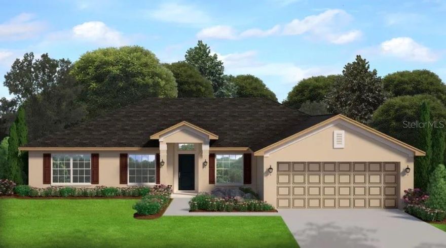 Under Construction. Welcome to the popular 1860 model by Adams Homes, offering a well-designed layout that perfectly balances style, functionality, and everyday comfort. This inviting home features an open-concept floor plan ideal for both entertaining and relaxed living.

Enjoy ceramic tile flooring throughout the main living areas, delivering a clean, modern look with low-maintenance durability, while carpeted bedrooms provide a cozy retreat. The kitchen and bathrooms are beautifully finished with granite countertops, complemented by stainless steel appliances that add both style and practicality.

This home also features a rare 3-car garage, providing ample space for vehicles, storage, or a workshop—an added bonus that today’s buyers highly value.

With spacious bedrooms, a flexible layout, and quality finishes throughout, the 1860 model is an excellent choice for a variety of buyers—from first-time homeowners to seasonal residents.

Experience the value and craftsmanship of this thoughtfully upgraded home—ready to meet today’s lifestyle needs.
