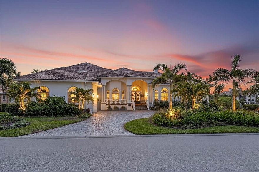 Set within the exclusive guard-gated enclave of Bayway Isles, this refined Mediterranean estate is positioned on an expansive estate lot on the island of Bayway Isles II — offering timeless architecture, privacy, and elevated living. Previously celebrity-owned, the residence spans approximately one acre — including a portion of the lake — and enjoys tranquil water views, breathtaking sunsets, and a rare sense of scale seldom found within St. Petersburg’s island communities. Known for its higher elevations, larger parcels, and distinguished residences, Bayway Isles II represents one of the area’s most coveted addresses. Composed entirely of multi-million-dollar homes, this offering is currently the least expensive property available on the island — presenting a compelling opportunity within an elite setting. 



Thoughtfully reimagined by a well-known local interior designer, the home unfolds across nearly 6,400 square feet of curated interiors and approximately 8,500 total square feet. Soaring 12-foot ceilings, solid wood doors with transoms, marble flooring, and architectural archways create understated grandeur, while a refreshed palette and updated fixtures lend contemporary refinement. Enhancements include a clay barrel tile roof, designer lighting, leathered imported granite, custom cabinetry, Sonos whole-home audio, upgraded theater technology, Blueroot landscape lighting, multiple HVAC replacements, and extensive window upgrades.



Formal living and dining spaces overlook the pool and lake, anchored by a fireplace. The chef’s kitchen flows into the great room, highlighted by a new 85-inch television with surround sound. A climate-controlled 160-bottle wine room and generous butler’s pantry add functional luxury. The primary suite offers a fireplace, morning bar, custom closets, and spa-style bath with soaking tub, dual vanities, and steam shower. Two secondary bedrooms with en-suite baths are privately situated on the other side of the house from the primary wing. A grand executive office is positioned at the front of the home, and a private pool bath is accessible from indoors and poolside. The stadium-seat theater with reclining chairs and popcorn station completes the entertainment experience.

Upstairs there is a private guest suite ideal for multigenerational living includes a bedroom, large bath with shower and separate jetted tub, walk-in closet, full kitchen with new appliances, and wood flooring.



Outdoors, the estate transforms into a resort-inspired retreat. The reimagined pool and spa feature AquaLink automation, saltwater system, updated pumps, lighting, and new tile, framed by expansive terraces capturing lake views. A restaurant-caliber outdoor kitchen with commercial gas grille, smoker, and oversized Komodo Joe ceramic cooker is complemented by a separate bar with sink, refrigeration, and 85-inch television — creating an exceptional setting for sunset gatherings.



With 24-hour guard security and convenient access to Gulf beaches, downtown St. Petersburg, marinas, and Tampa International Airport, this residence represents a rare opportunity where estate-scale land, architectural presence, and curated upgrades converge within one of Tampa Bay’s most sought-after island communities. The home may be sold fully furnished for a true turn-key offering. A detailed features/updates sheet is attached. Buyer to verify all measurements.